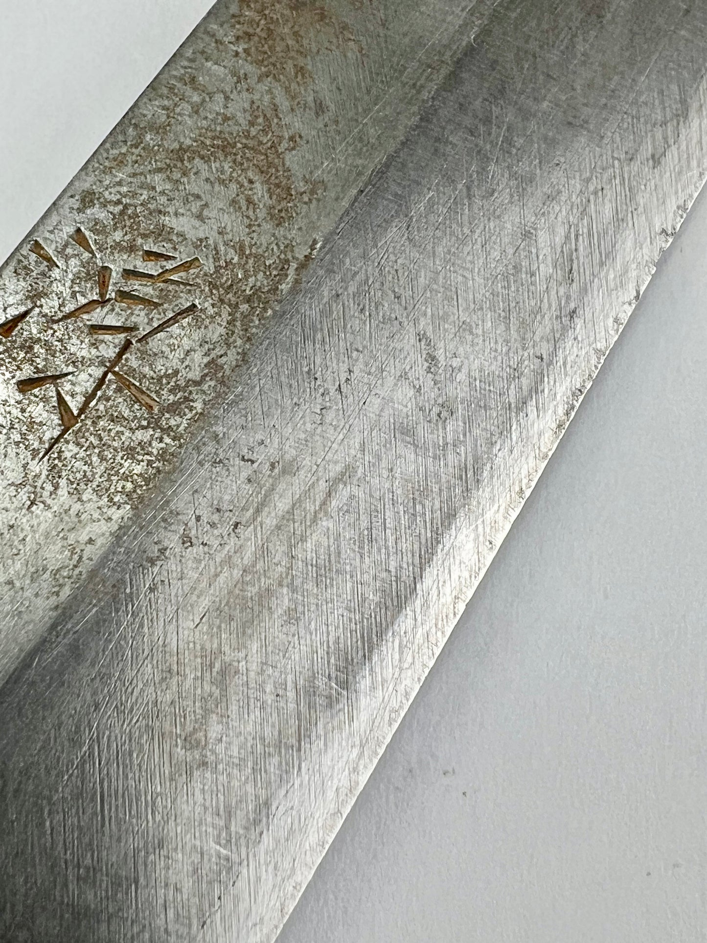 Vintage Japanese Signed 源正房 Chef's Sashimi Sushi 10" Knife Laminated Samurai Steel