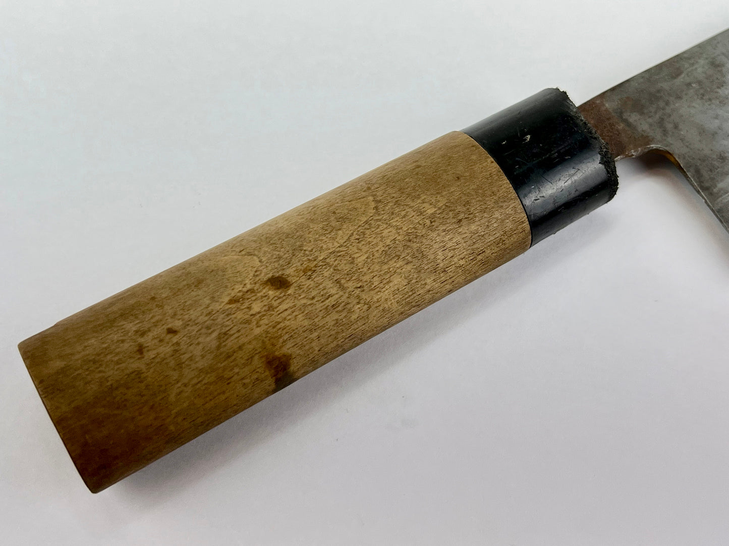 Vintage Japanese Signed Chef's Nakiri Hocho Sushi 6.5" Knife Laminated Samurai Steel