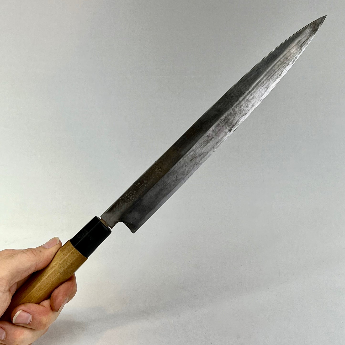 Vintage Japanese Signed 源正房 Chef's Sashimi Sushi 10" Knife Laminated Samurai Steel