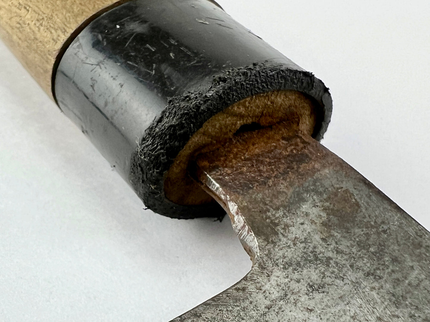 Vintage Japanese Signed Chef's Nakiri Hocho Sushi 6.5" Knife Laminated Samurai Steel
