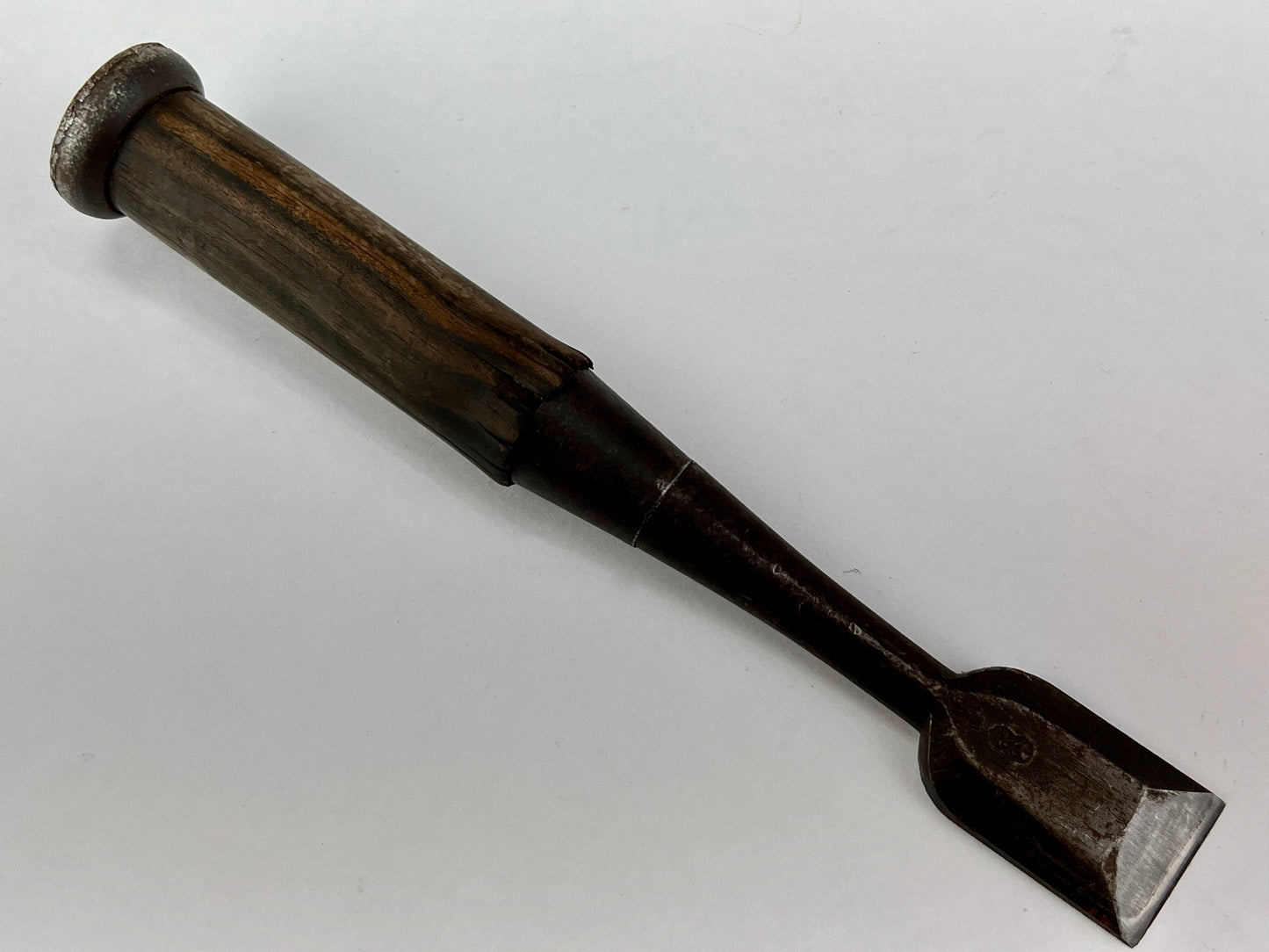 Vintage Japanese Signed Nomi Chisel 7/8" (23mm) Forged Iron Blade & Macassar Ebony Handle