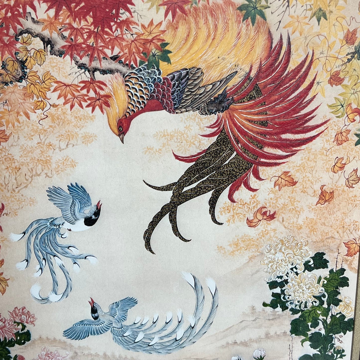 Wei Tseng Yang Framed Print "The Dance of Autumn" 17"x30"