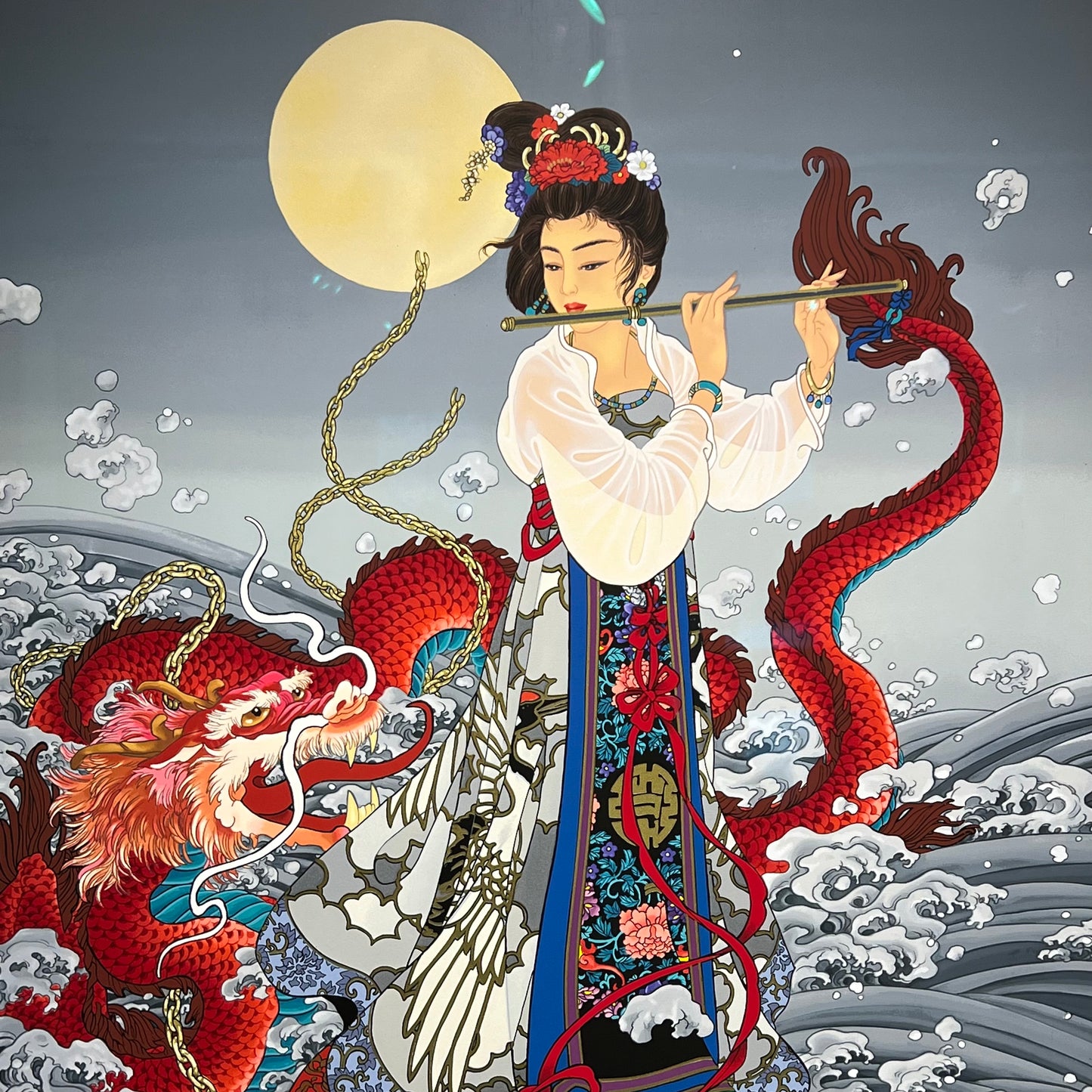 Caroline Young Framed Limited Print "Dragon King's Daughter" 47"x37"
