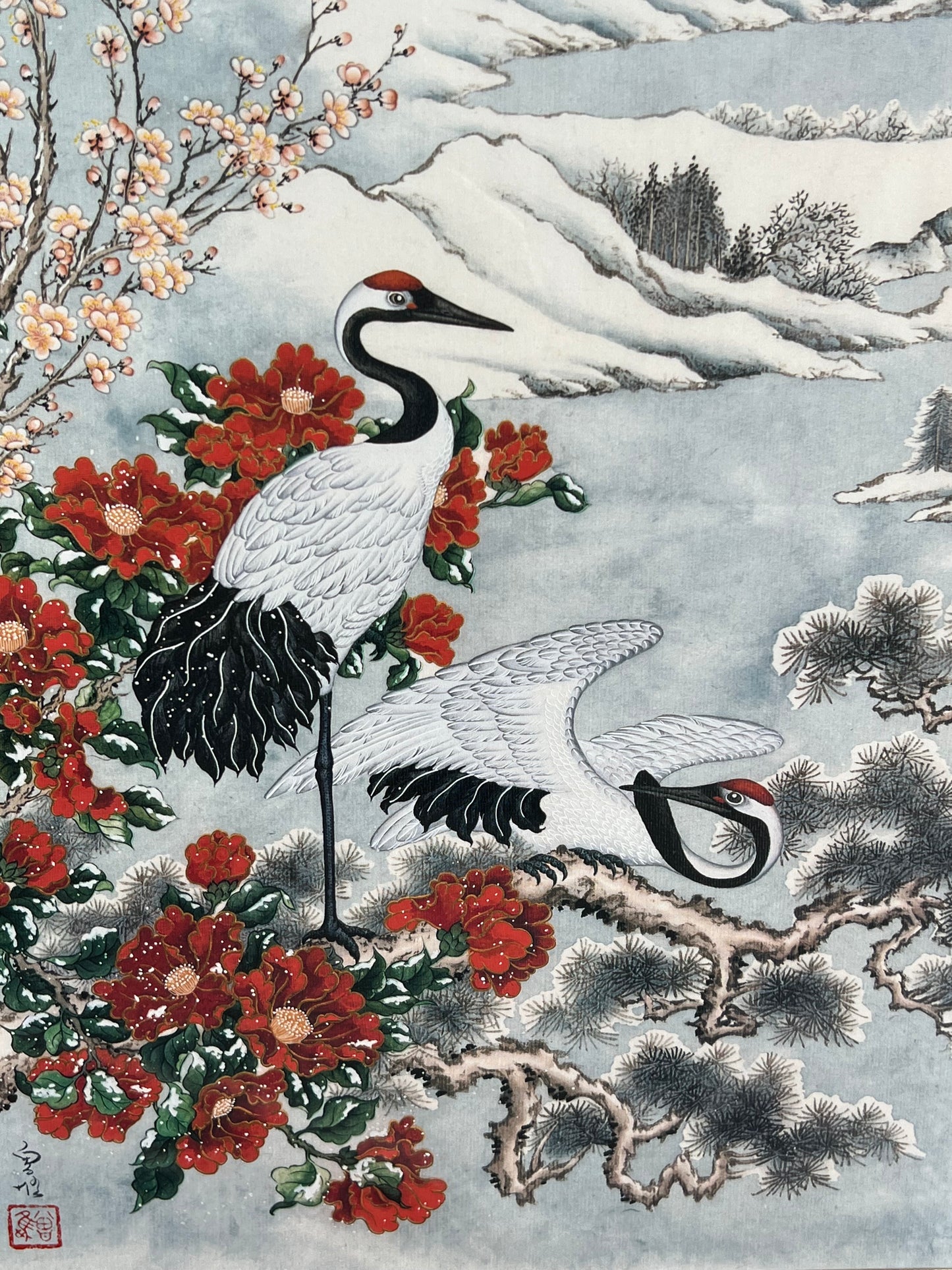 Wei Tseng Yang Framed Print "The Splendor of Winter" 17"x30"