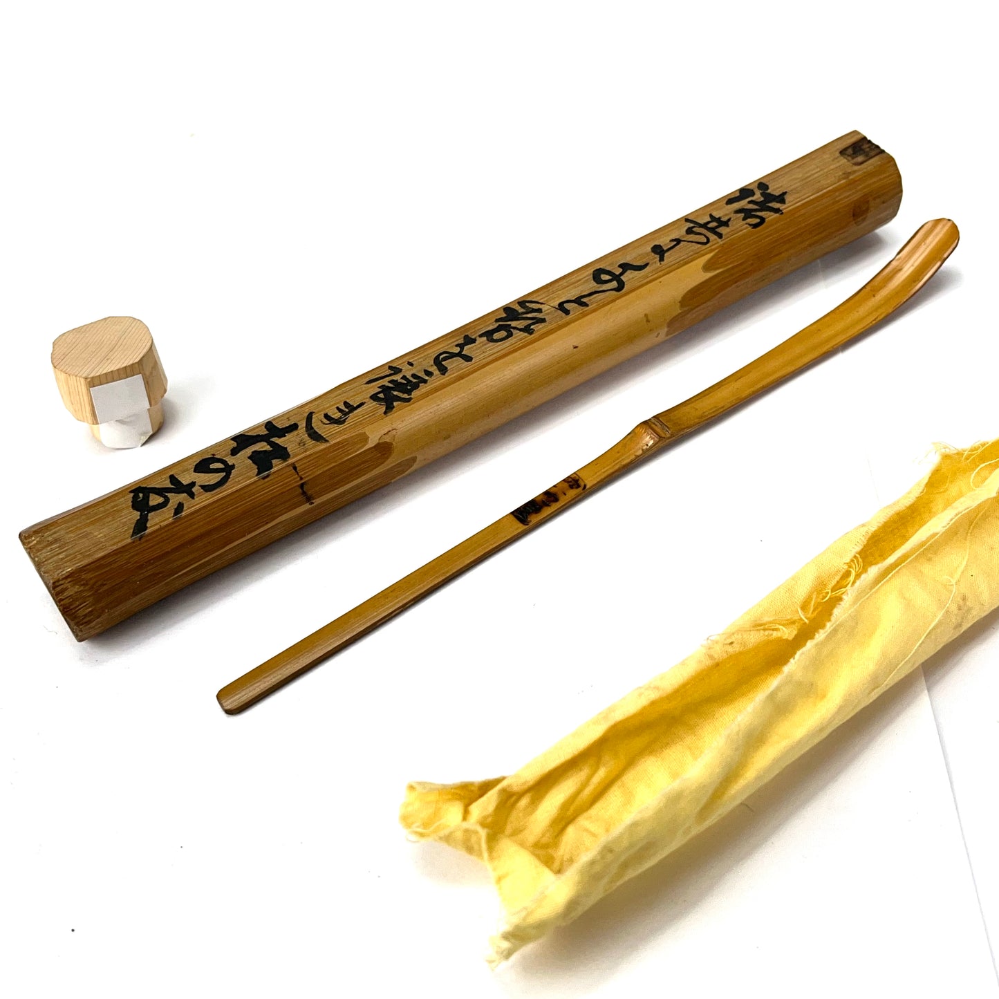 Chashaku Tea Scoop for Tea Ceremony Named w Tube