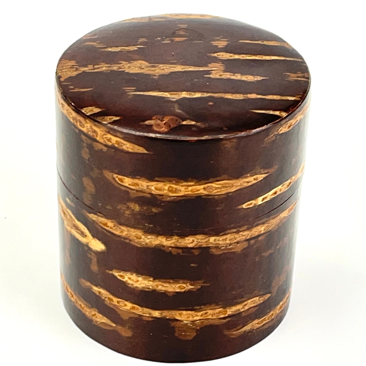Vintage Wood bark Tea Storage Canester