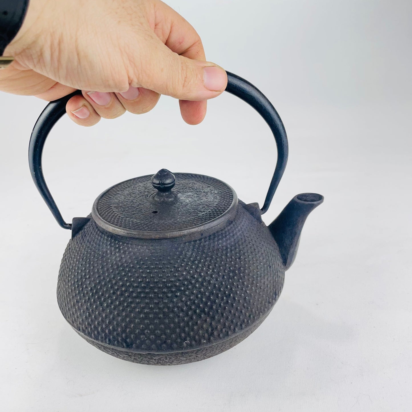 Antique Japanese (c.1930) Iron Kettle Tetsubin Fully Restored Functional 8”