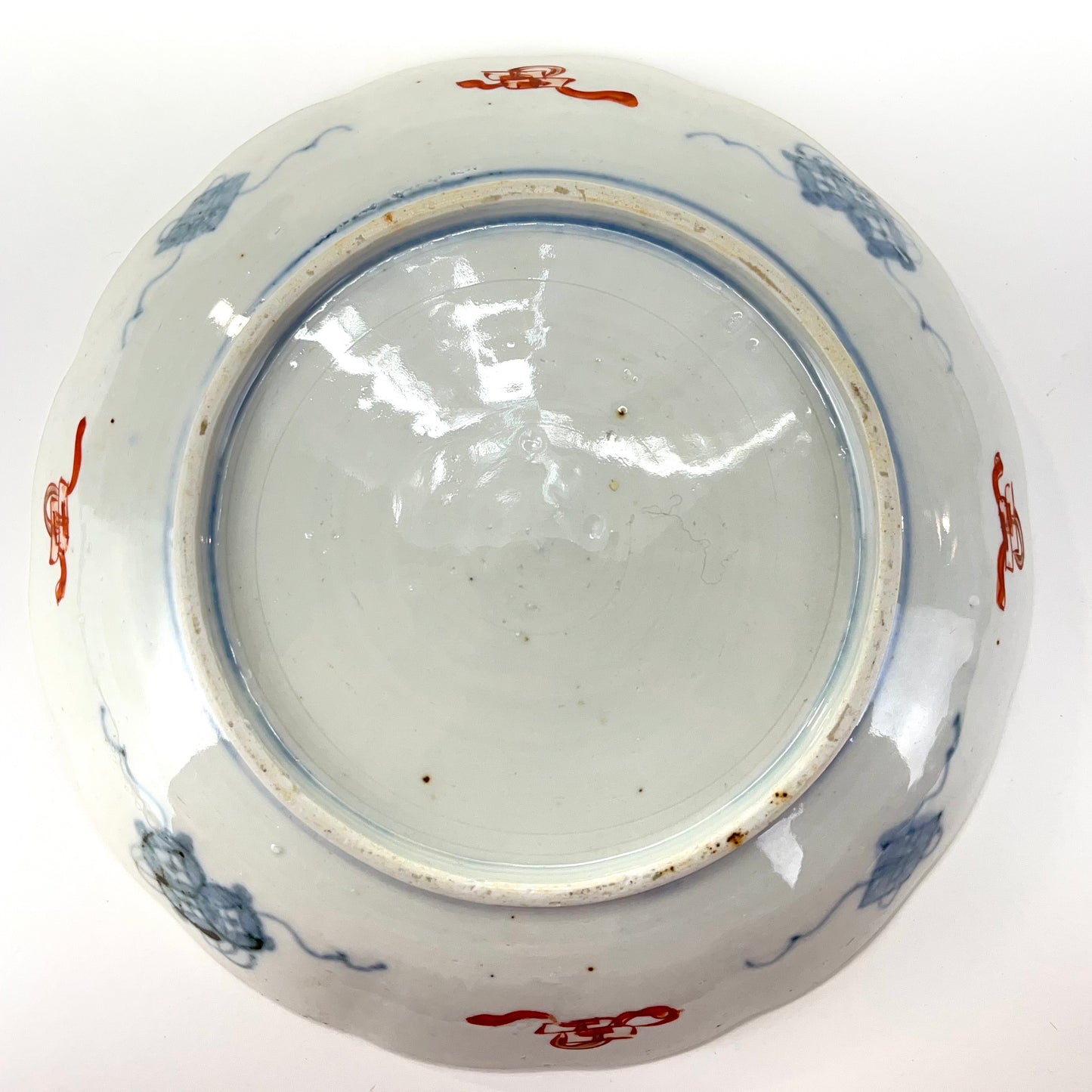 Antique Japanese Edo Era c1850's Imari Plate Flowers & Courtiers 8.5"