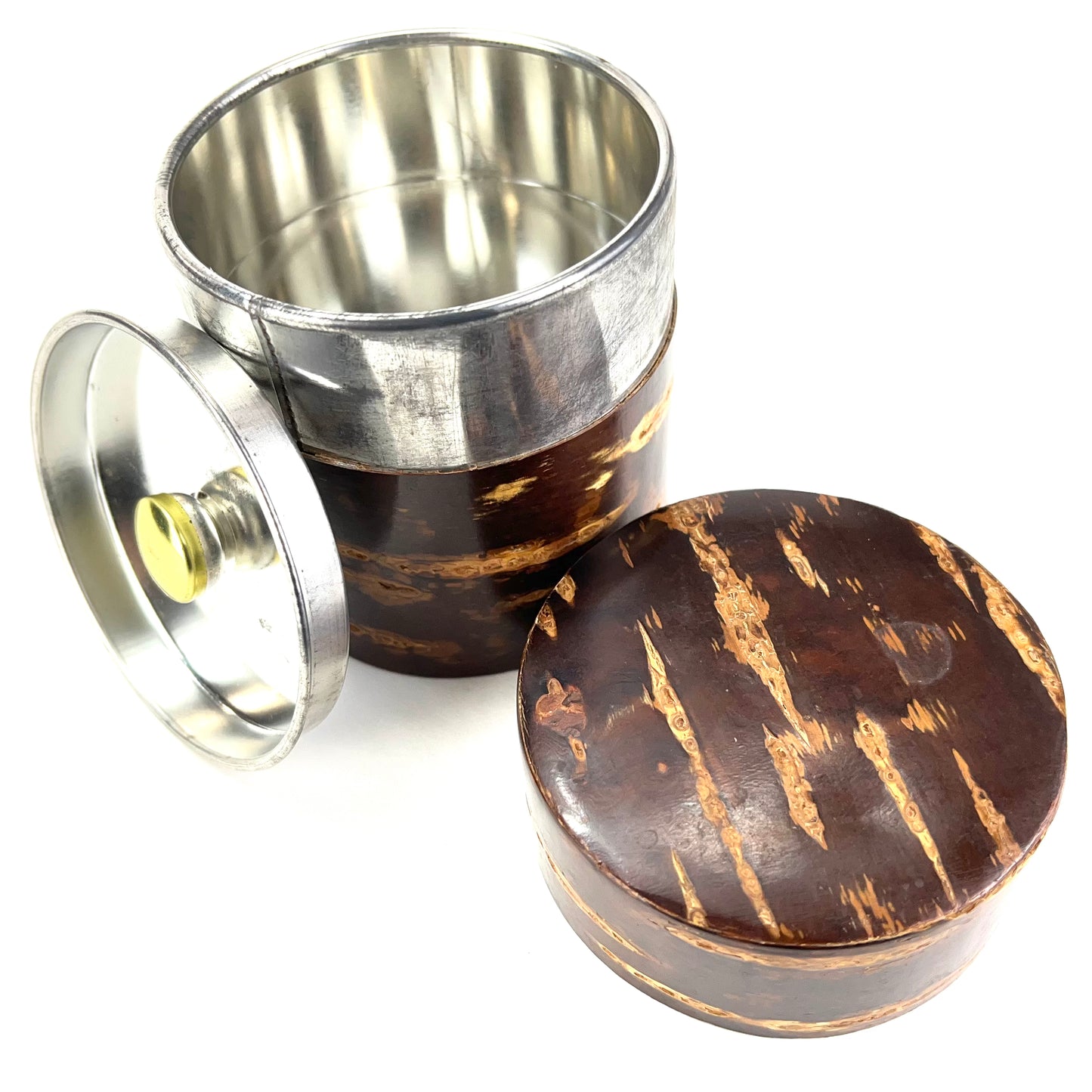 Vintage Wood bark Tea Storage Canester