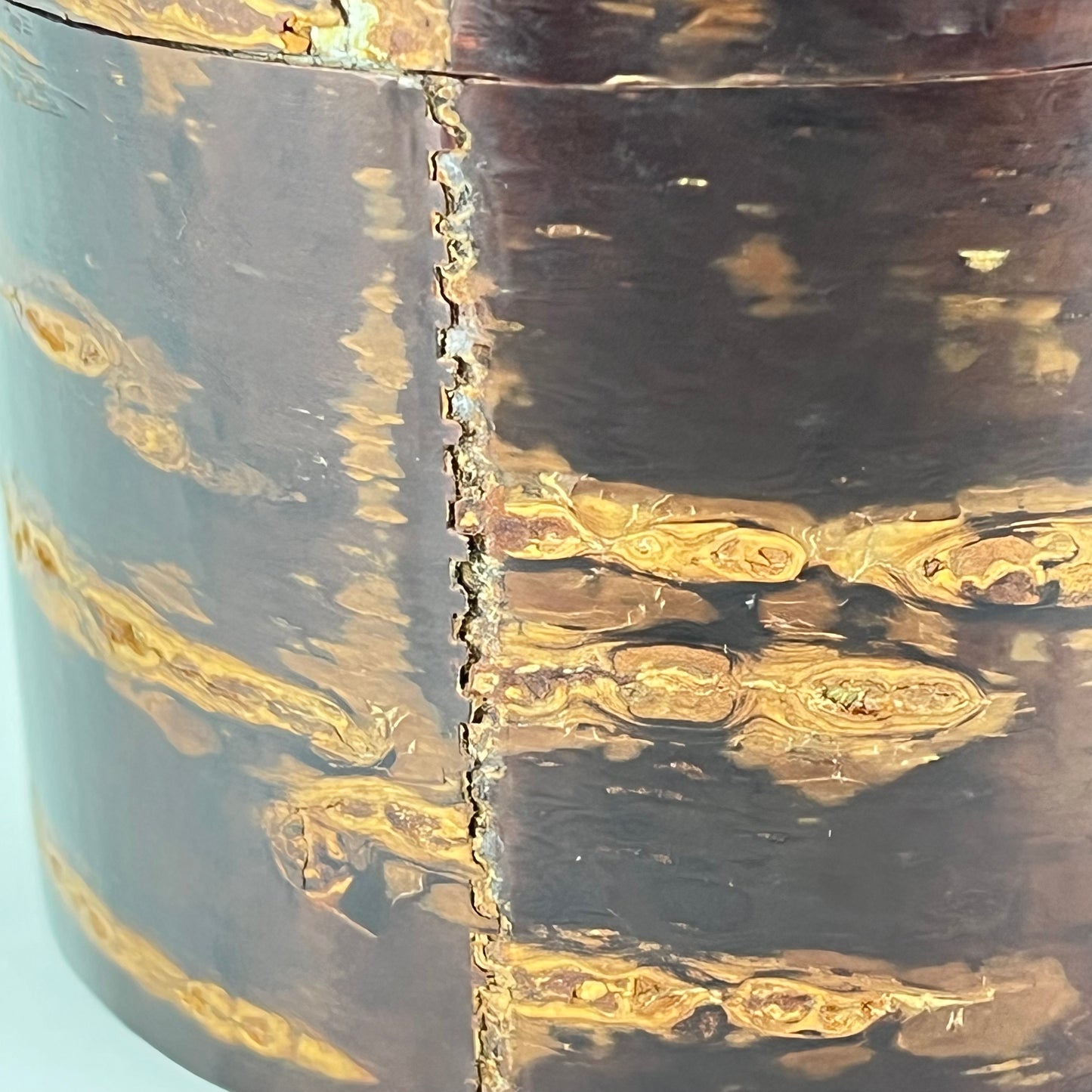 Vintage Wood bark Tea Storage Canester