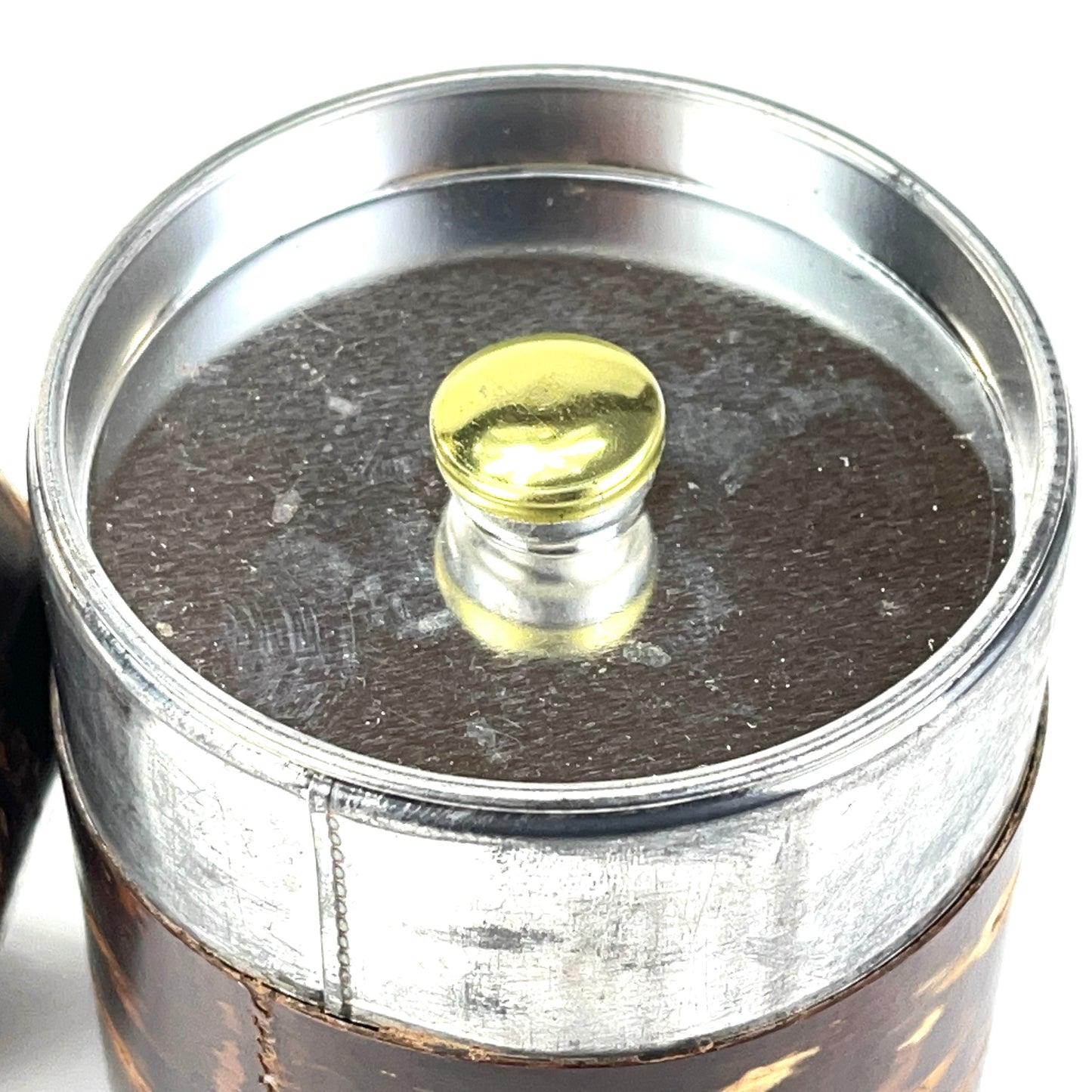 Vintage Wood bark Tea Storage Canester