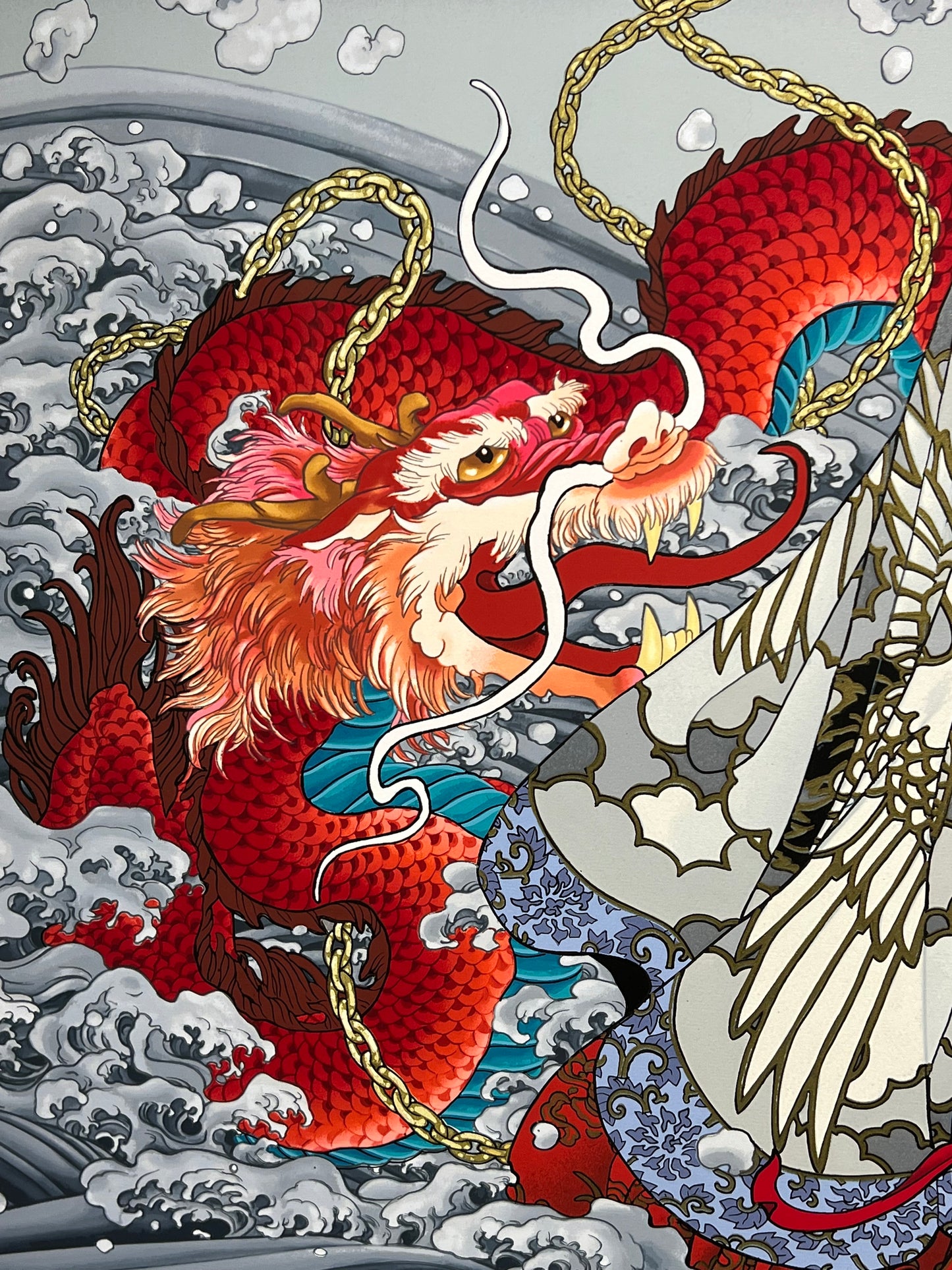 Caroline Young Framed Limited Print "Dragon King's Daughter" 47"x37"