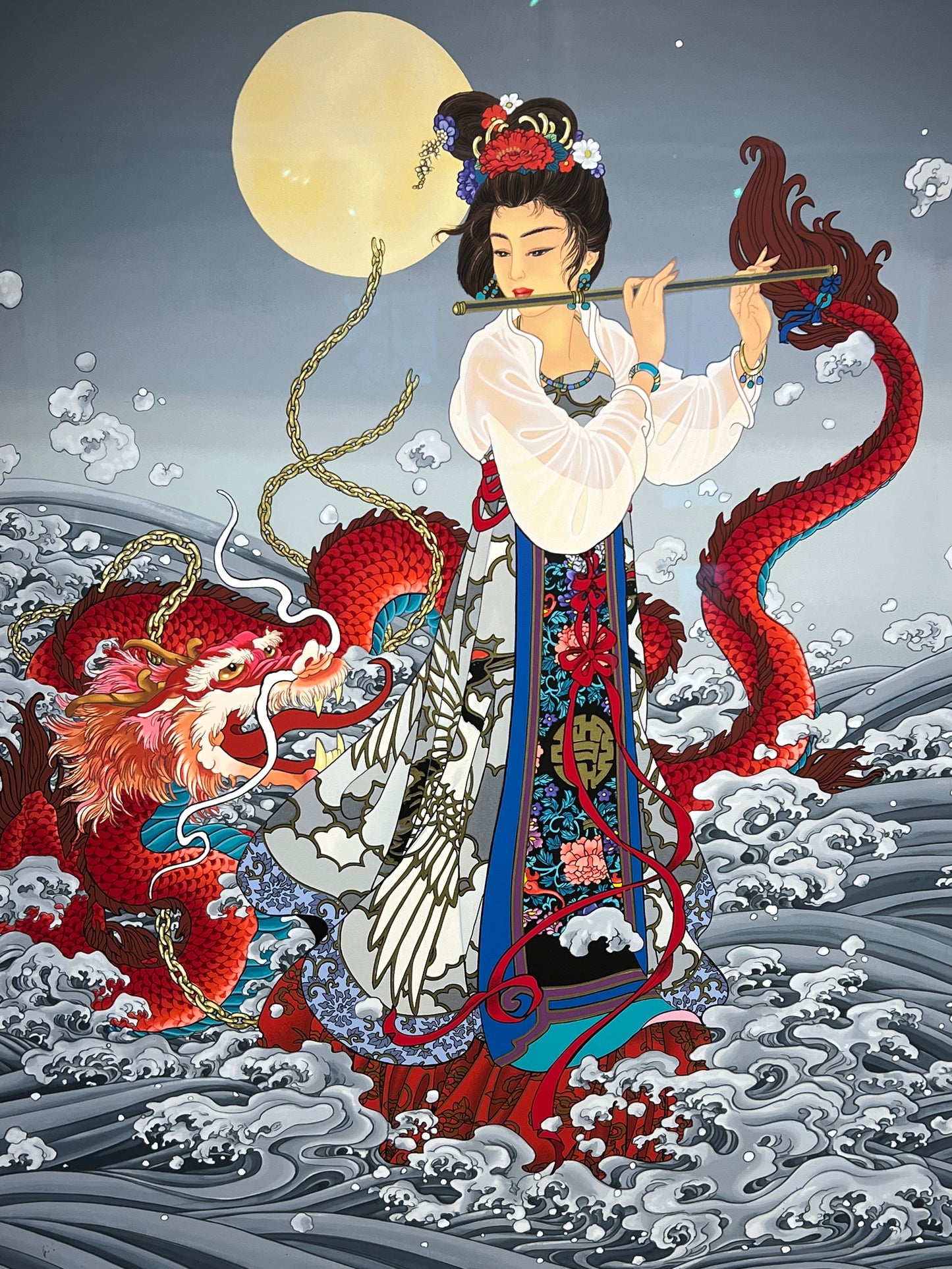 Caroline Young Framed Limited Print "Dragon King's Daughter" 47"x37"