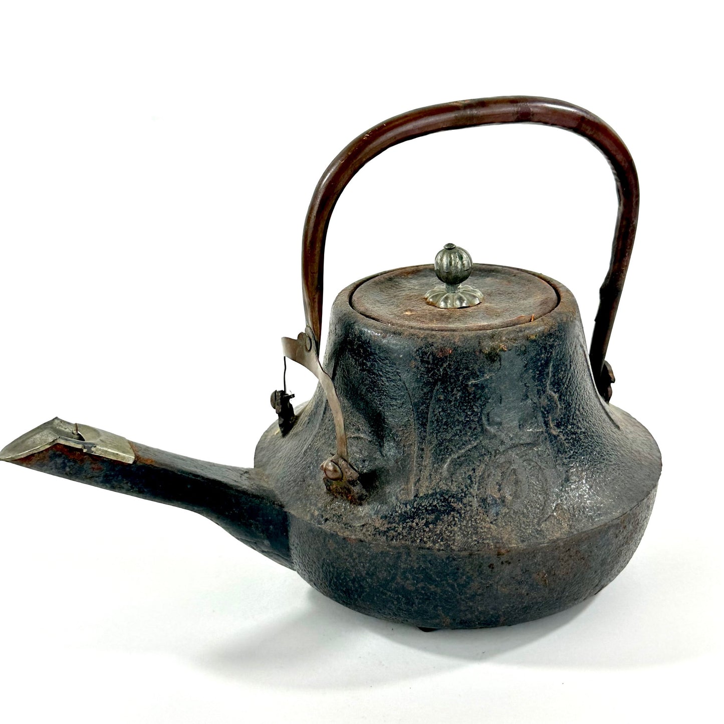Vintage Japanese Cast Iron Sake Pouring Kettle Chōshi