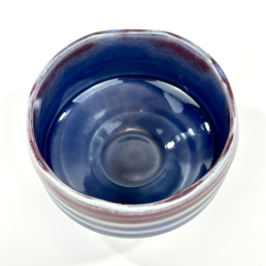 Japanese Handmade Chawan Matcha Tea Bowl Murasaki Shinsha Purple Copper Red Glaze NEW 5"
