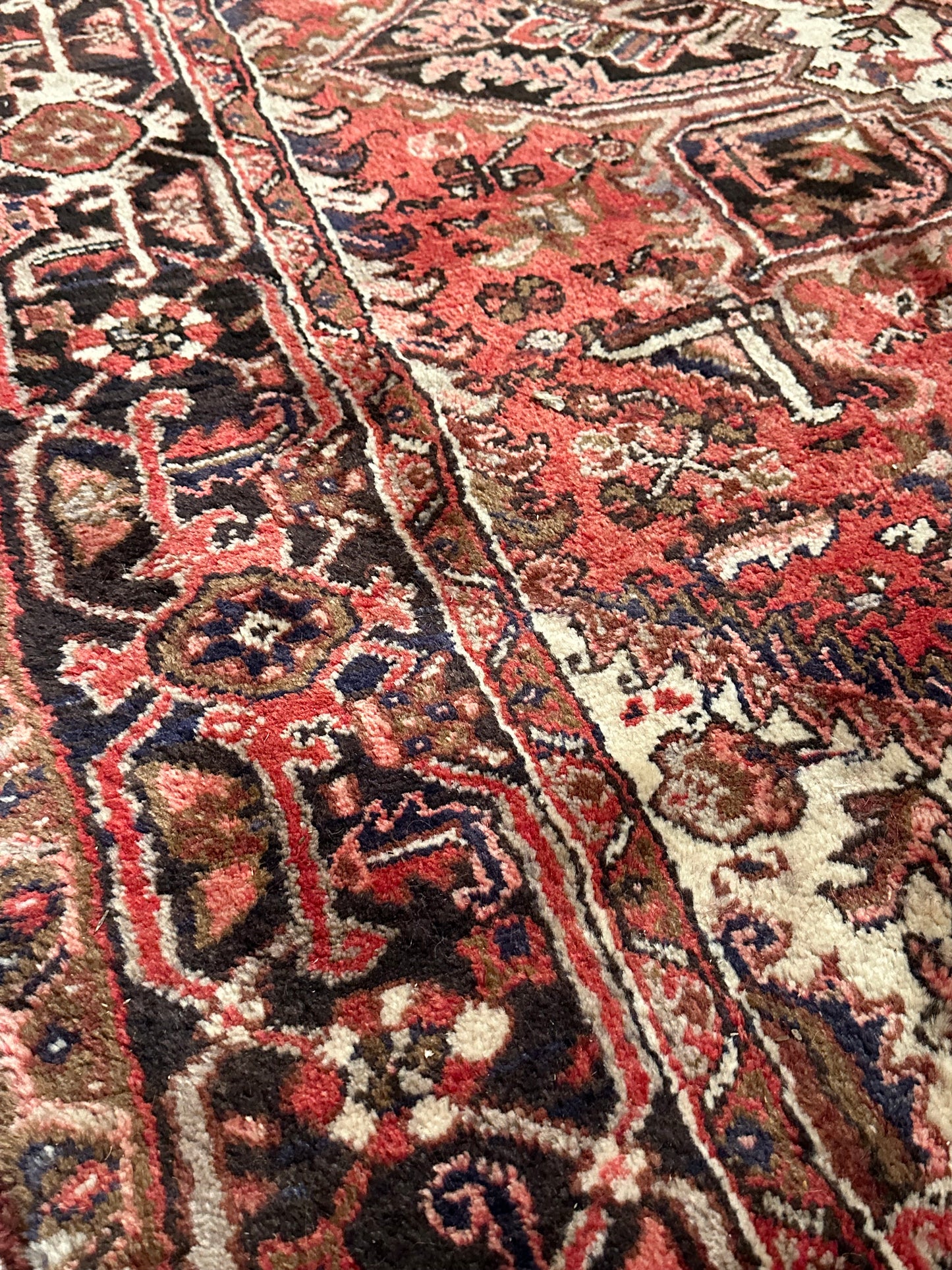 Vintage Persian Rug 80” x ” Carpet (note condition)