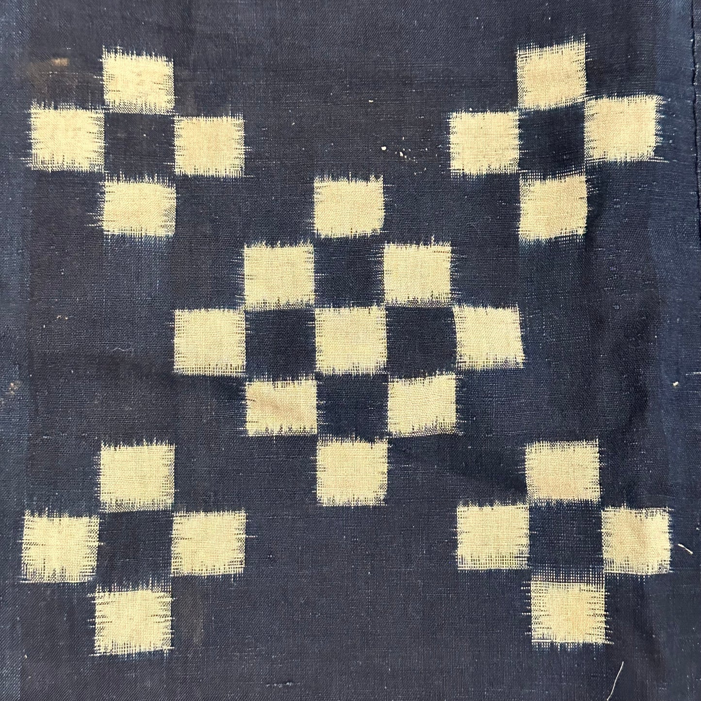 Antique Japanese 19th Century Textile - Kasuri Indigo Ikat 64"x78" #78