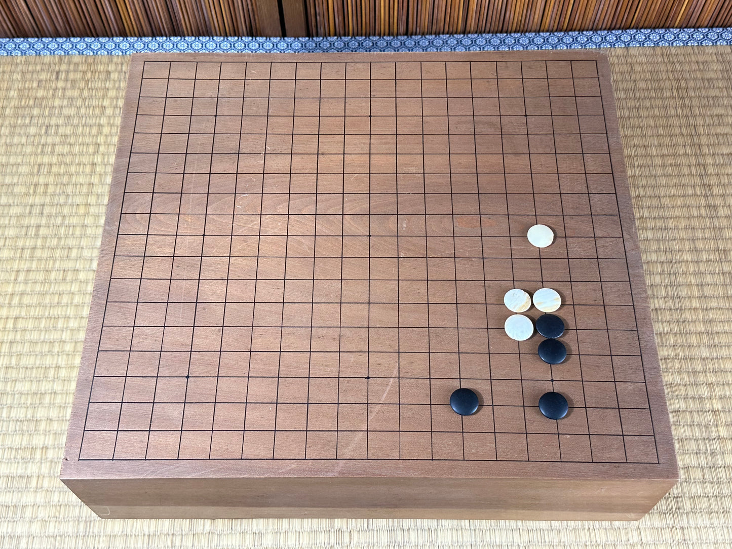 Vintage Japanese Goban 4.5" (12cm) Thick Go Game Board Floor Board C3