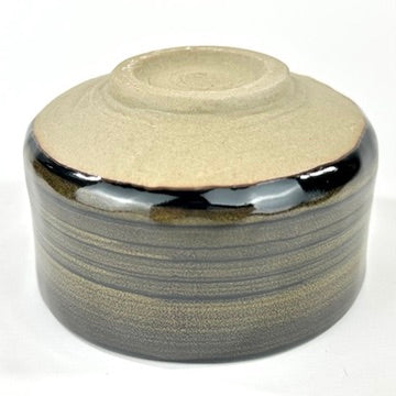 Japanese Handmade Mino Ware Chawan Matcha Tea Bowl Koku Yu Kinsai Black Gold Glaze NEW 5"