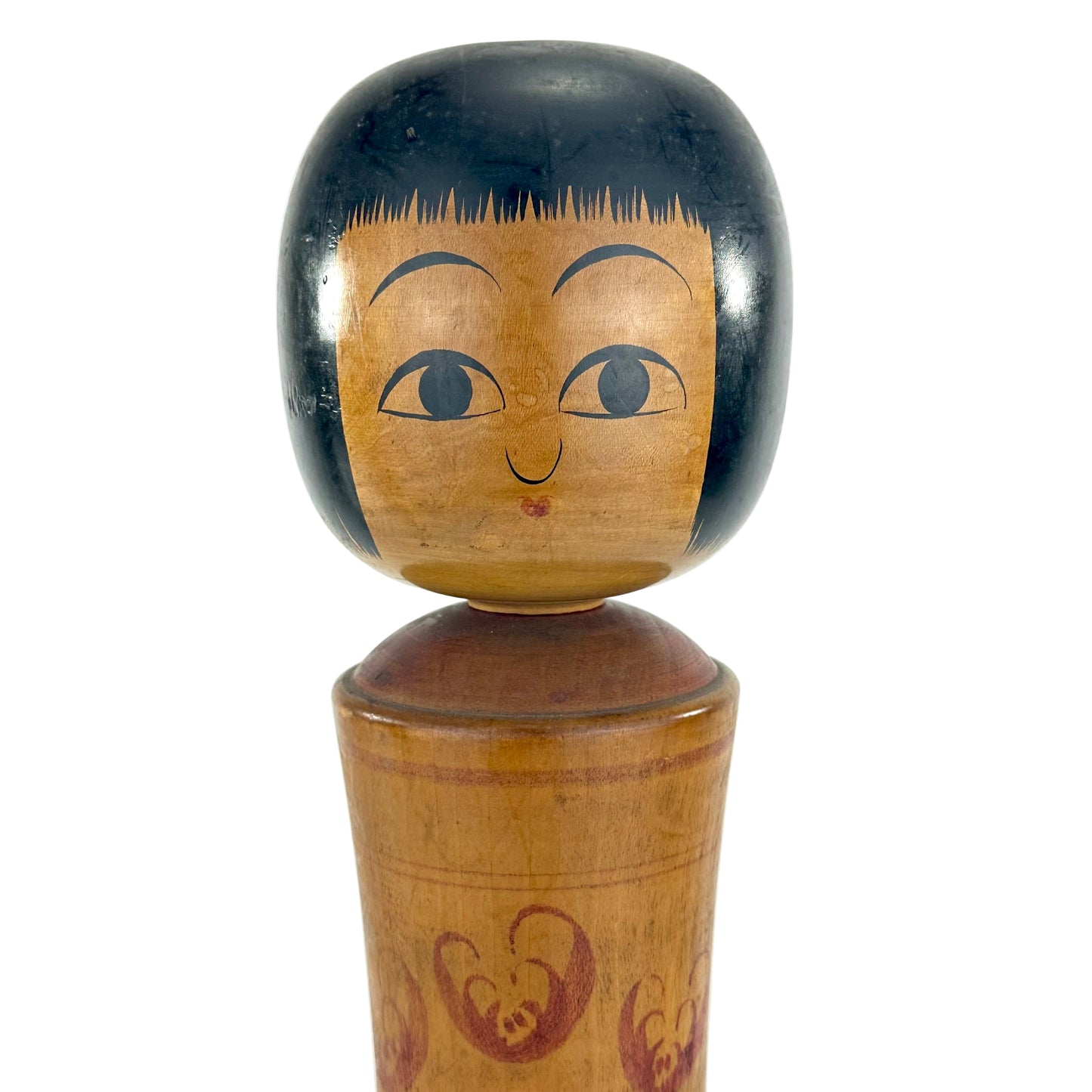 Vintage Japanese Large Kokeshi Wooden Doll Signed by Maker 18"