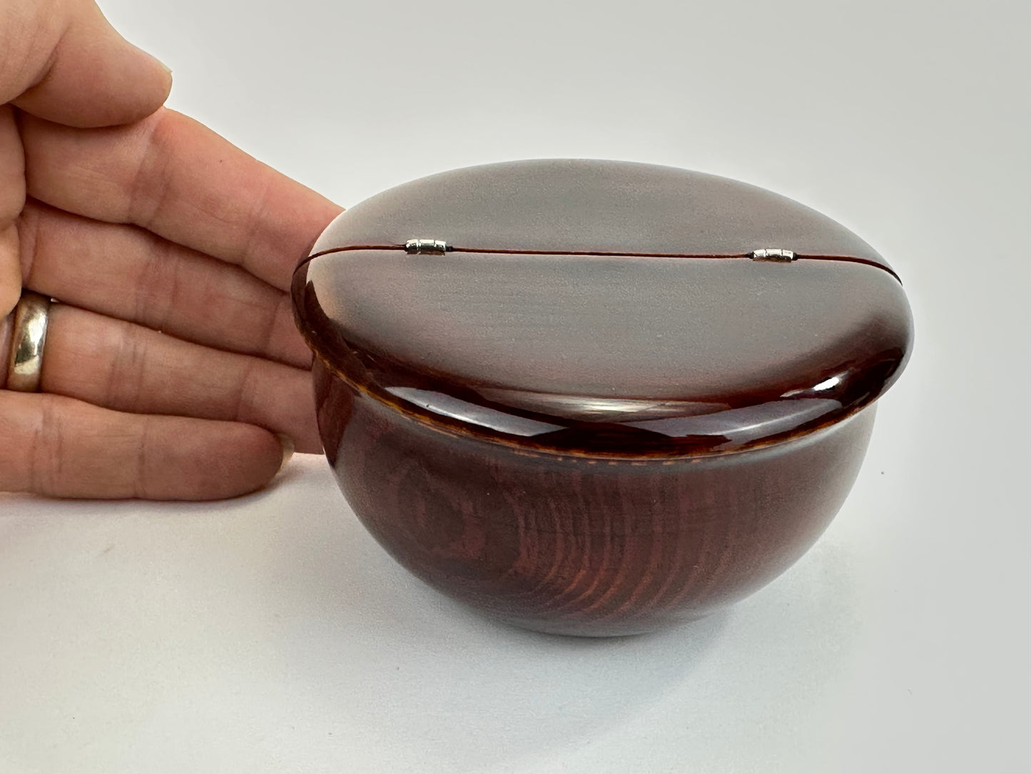 Vintage Japanese Natsume Wooden Tea Caddy Oimatsu Chaki