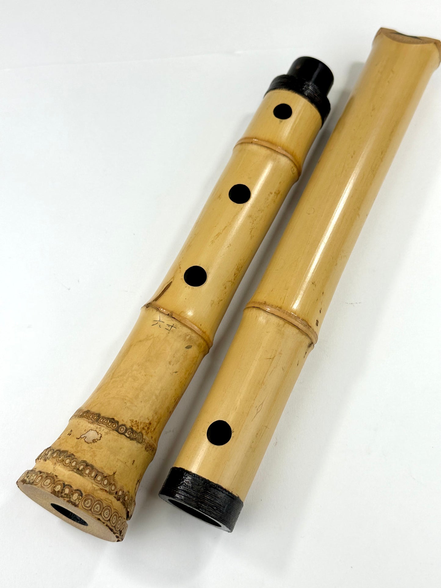 Vintage Shakuhachi Bamboo Jiari Flute Showa Era c1970's Playable Condition 2piece