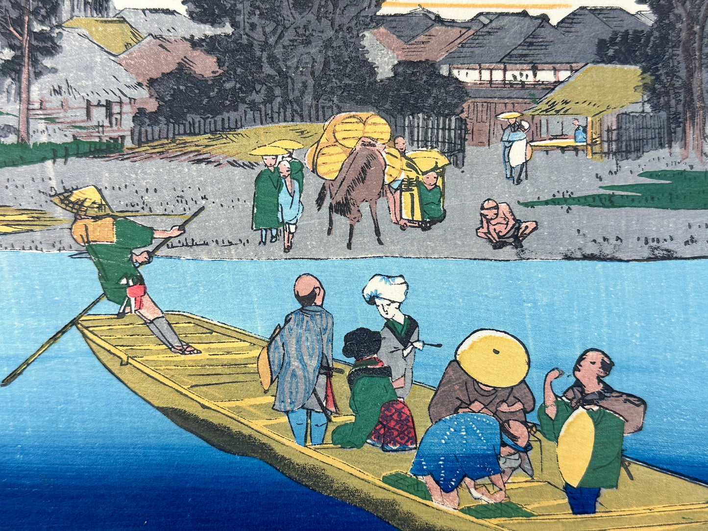 Japanese Woodblock Print Reproduction: By Hiroshige "Kawasaki" 1833/34