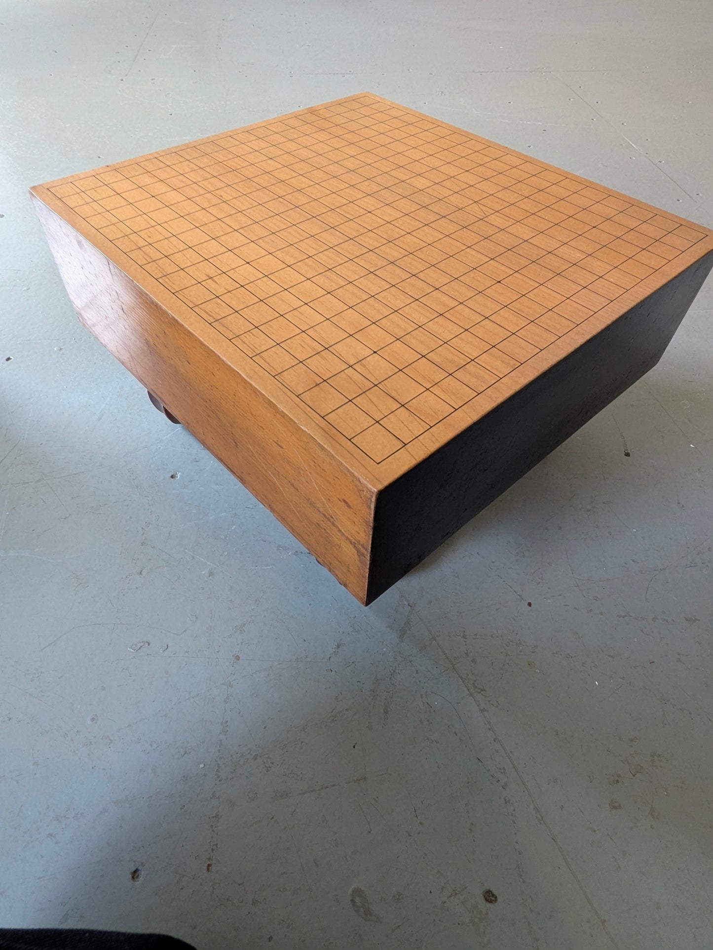 Very Rare Japanese Goban Genuine Miyazaki KAYA Signed Go Table Board 10"H