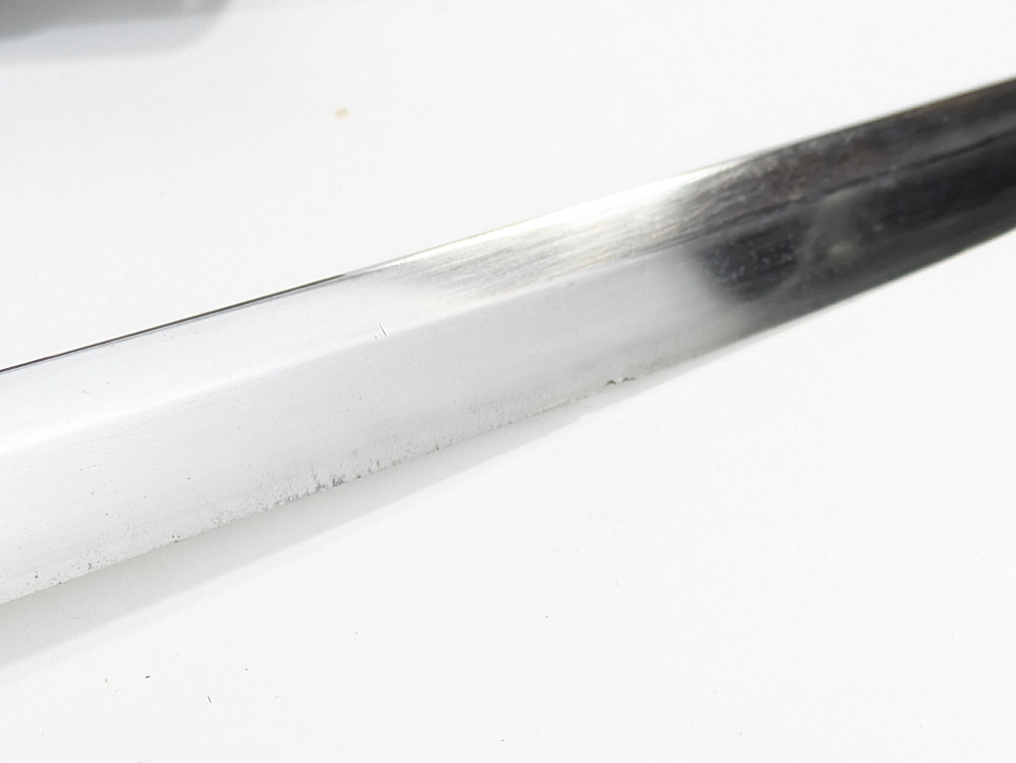 Antique Japanese Tanto – Edo Period – Deer and Pine Fittings, Arrowhead Tsuba, Black Lacquer Saya LS122