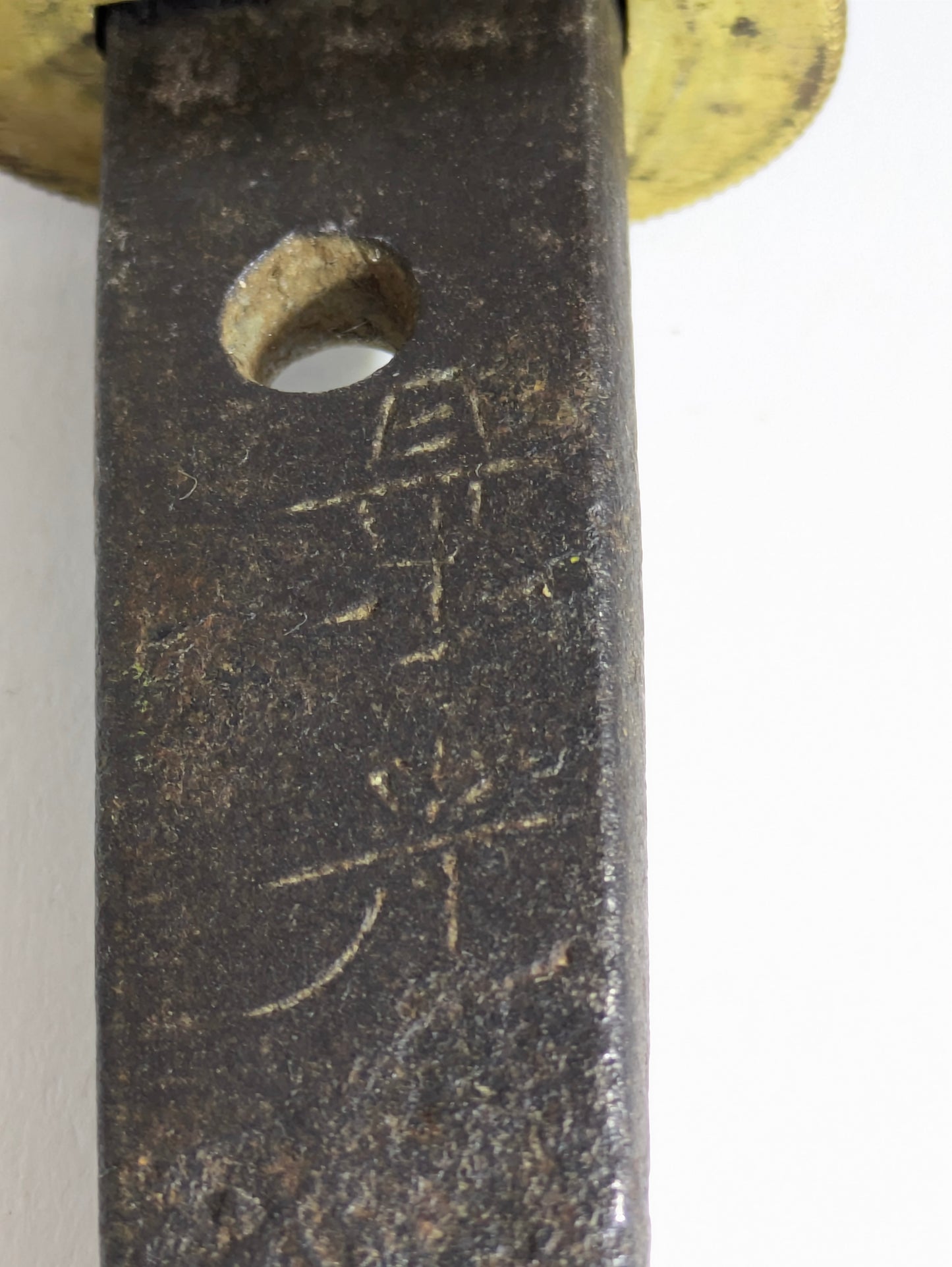 Japanese Edo Period or Earlier Signed “Kagemitsu” Tanto Samurai Sword in Red Sheath LS#101