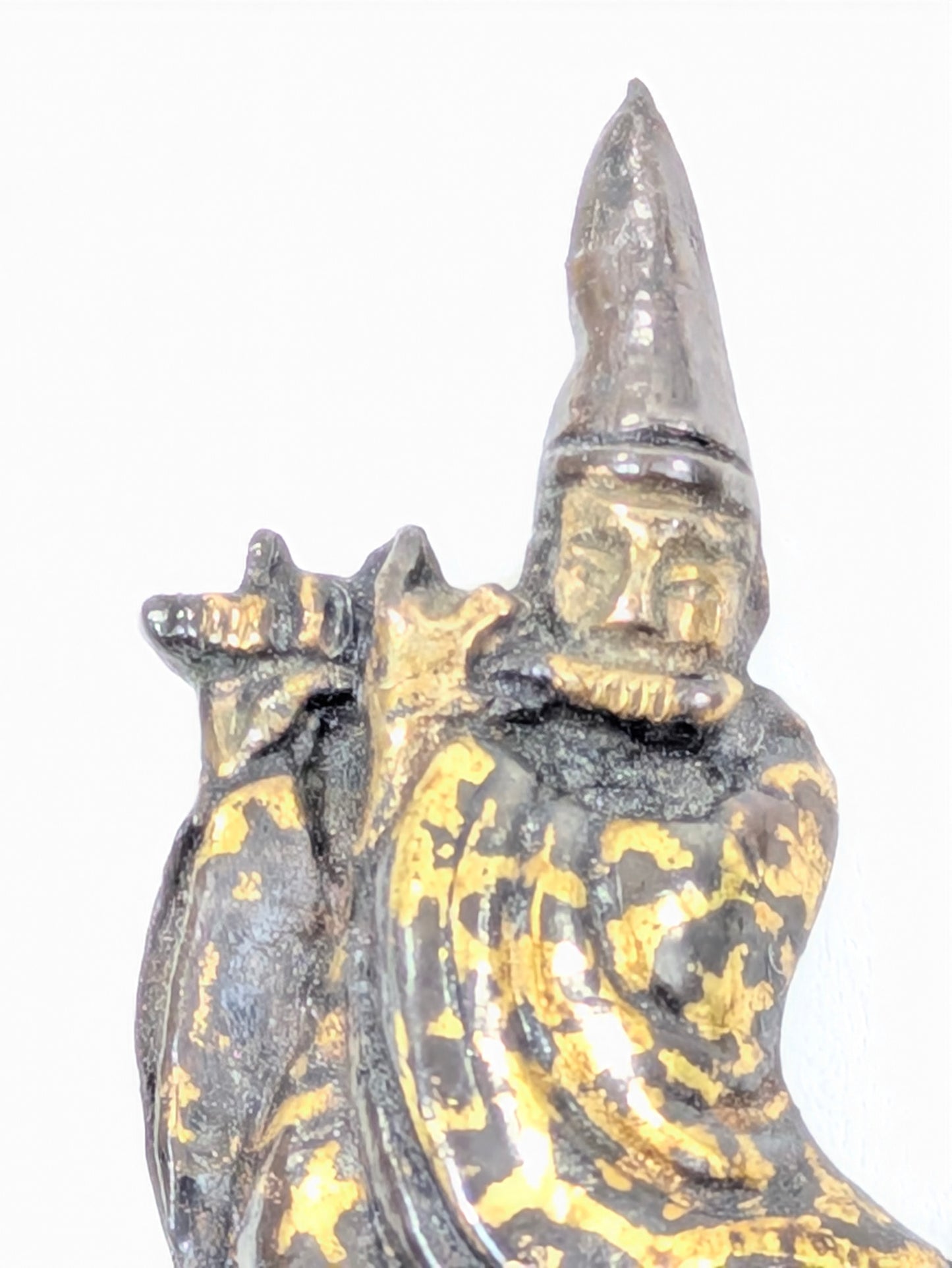 Japanese Menuki Pair Sword Fitting Heian Flute Player & Thief Edo period (18th–19th) Gilt LS194