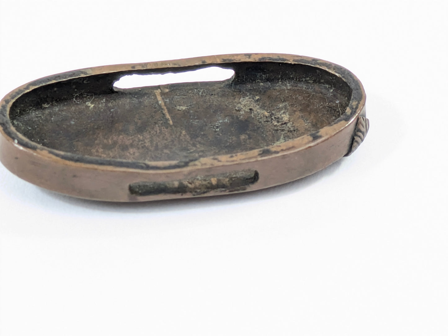 LS#110 FUCHI/KASHIRA 18-19th C Japanese Edo Antique Koshirae Sword Fitting “Insects“