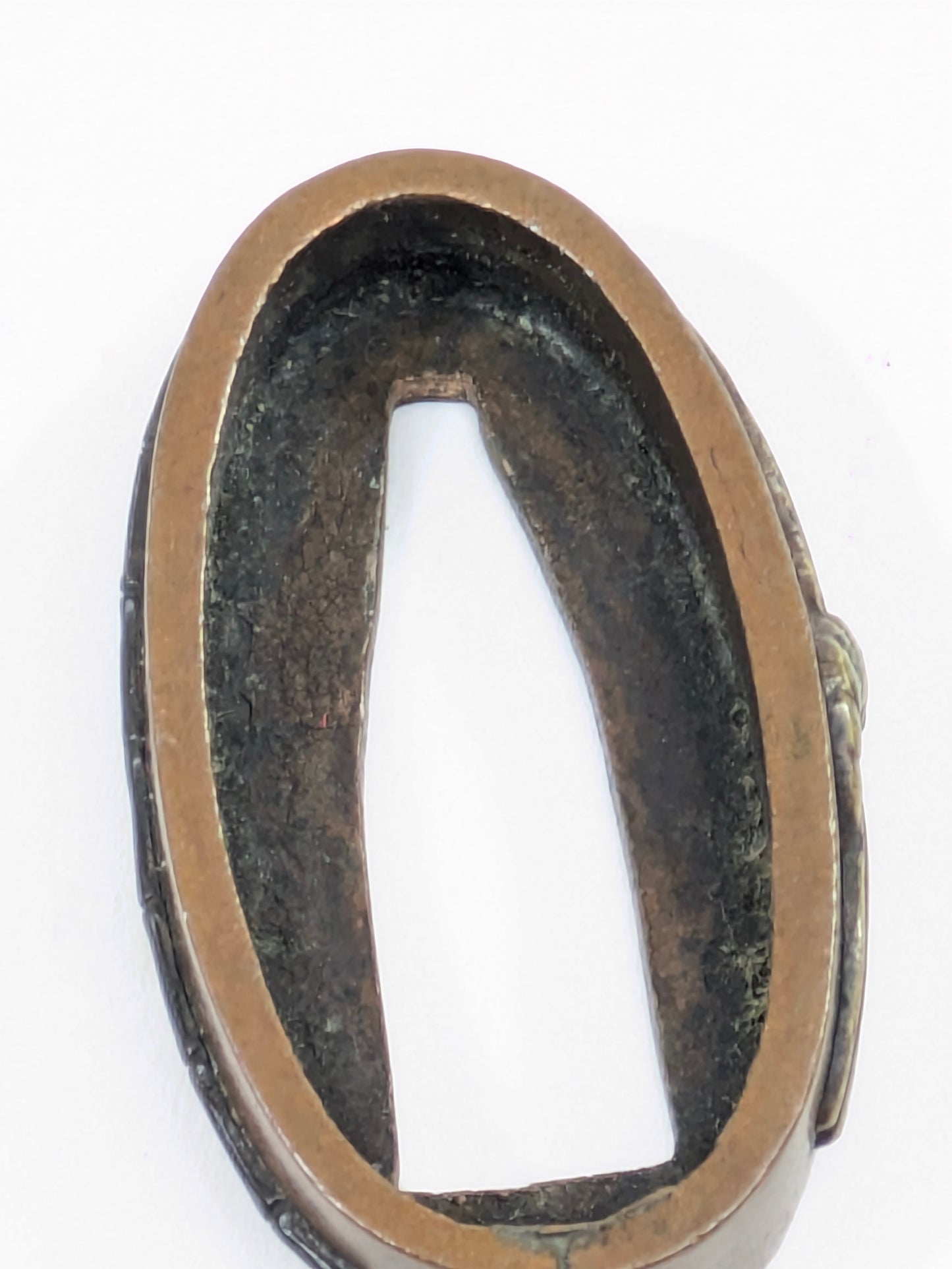 LS#110 FUCHI/KASHIRA 18-19th C Japanese Edo Antique Koshirae Sword Fitting “Insects“