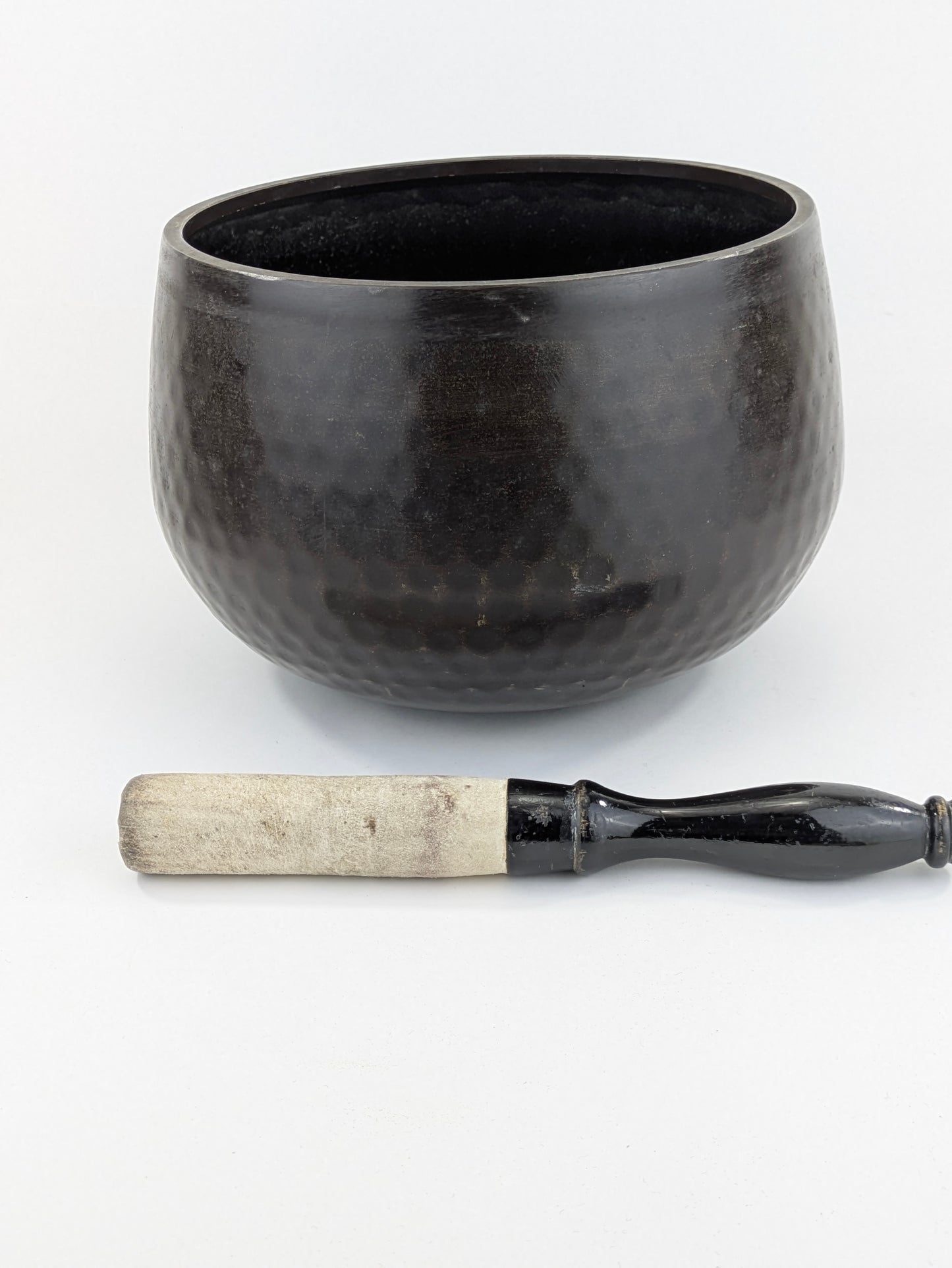 Vintage Japanese Orin Bronze Singing Bowl Buddhist Cushion & Striker 10"