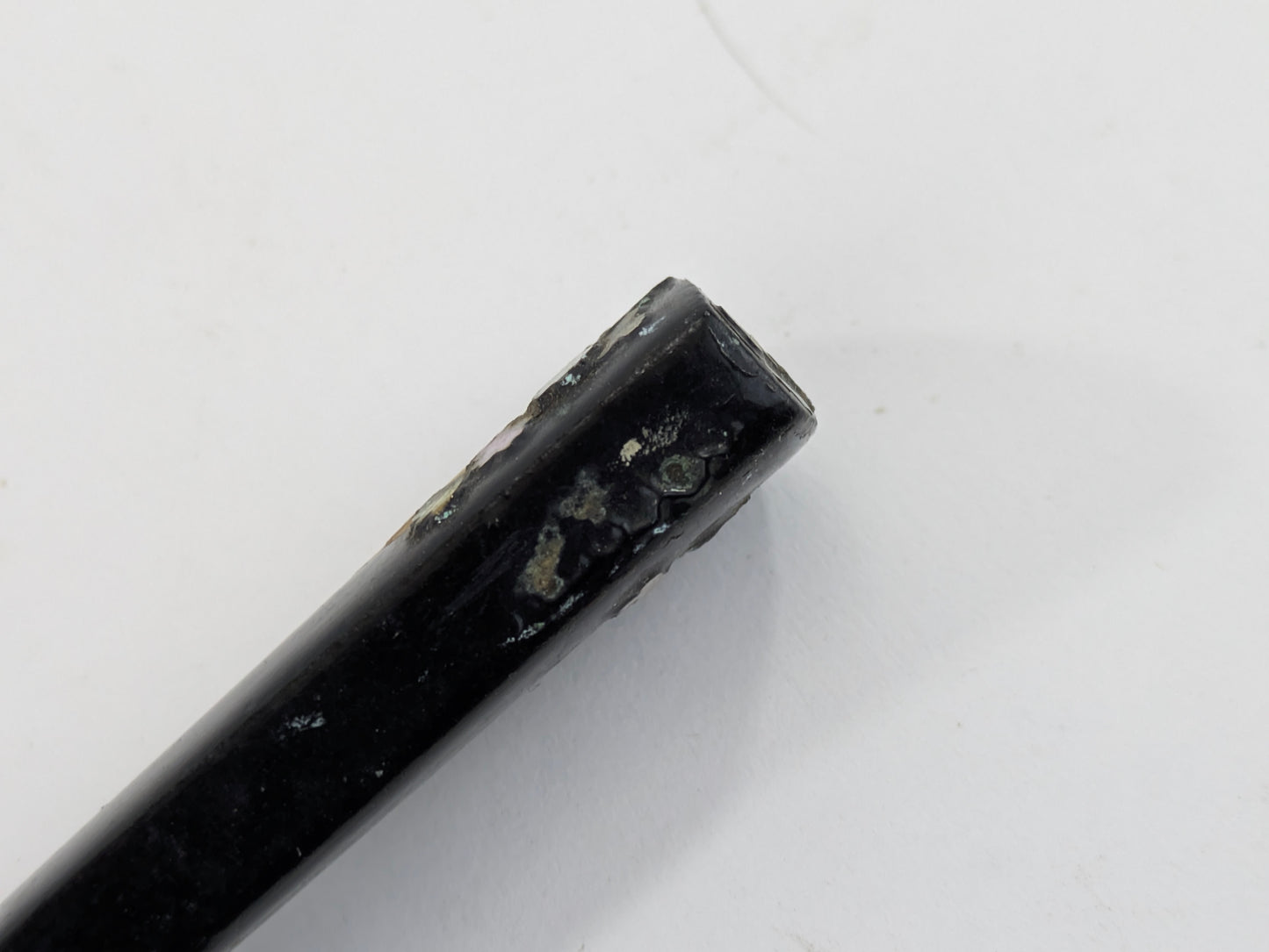 Antique Japanese Kogai Hair Ornament – Autumn Maple and Floral Makie with Raden Inlay – 8¼"