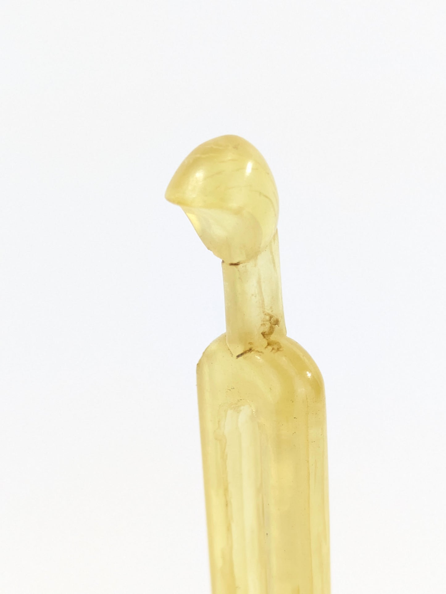 Vintage Japanese Kanzashi Hairpin Clear Amber Resin 5½"