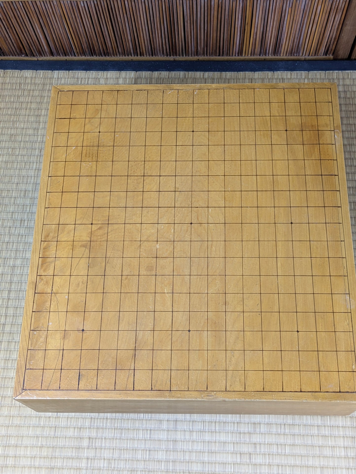 Vintage Japanese Kaya-Clad (11.5cm) Floor Go Board – 4-Sun Class, Late Showa–Early Heisei Era  I9