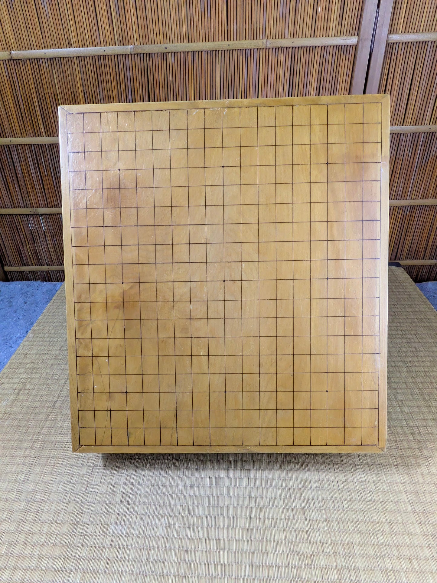 Vintage Japanese Kaya-Clad (11.5cm) Floor Go Board – 4-Sun Class, Late Showa–Early Heisei Era  I9