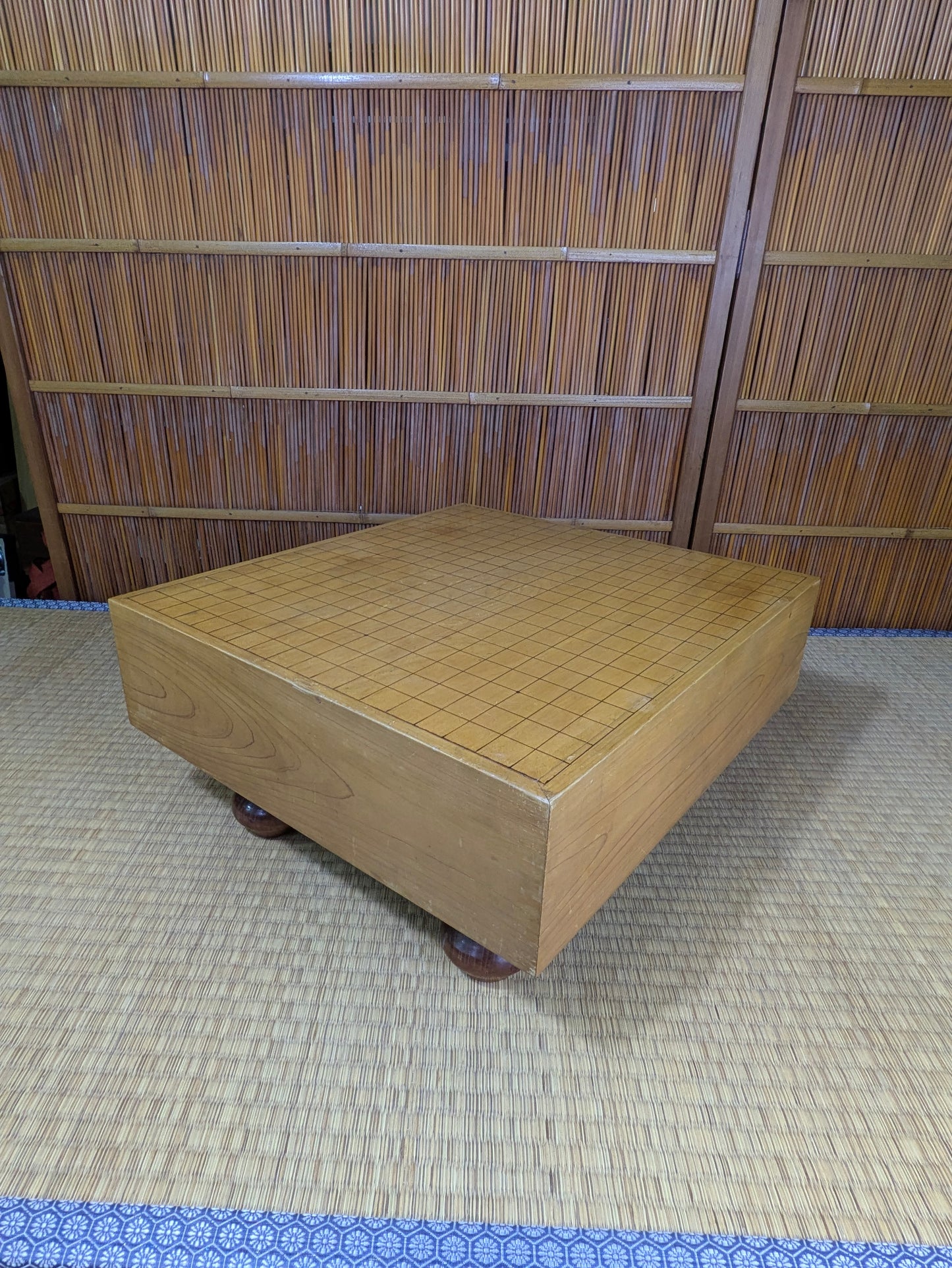 Vintage Japanese Kaya-Clad (11.5cm) Floor Go Board – 4-Sun Class, Late Showa–Early Heisei Era  I9