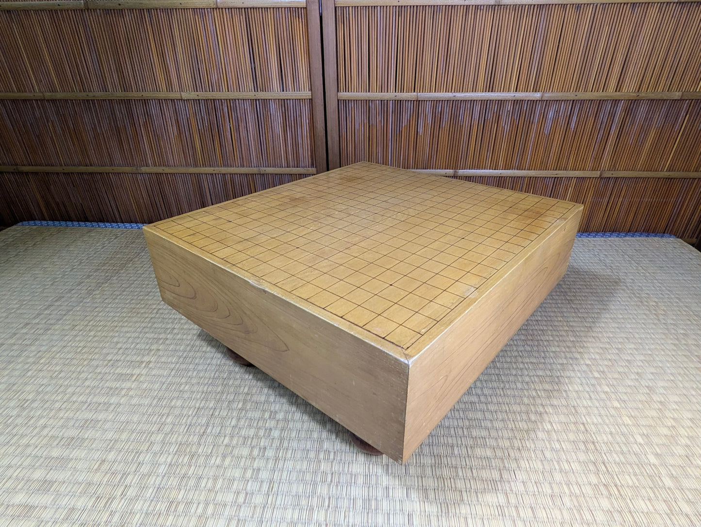 Vintage Japanese Kaya-Clad (11.5cm) Floor Go Board – 4-Sun Class, Late Showa–Early Heisei Era  I9