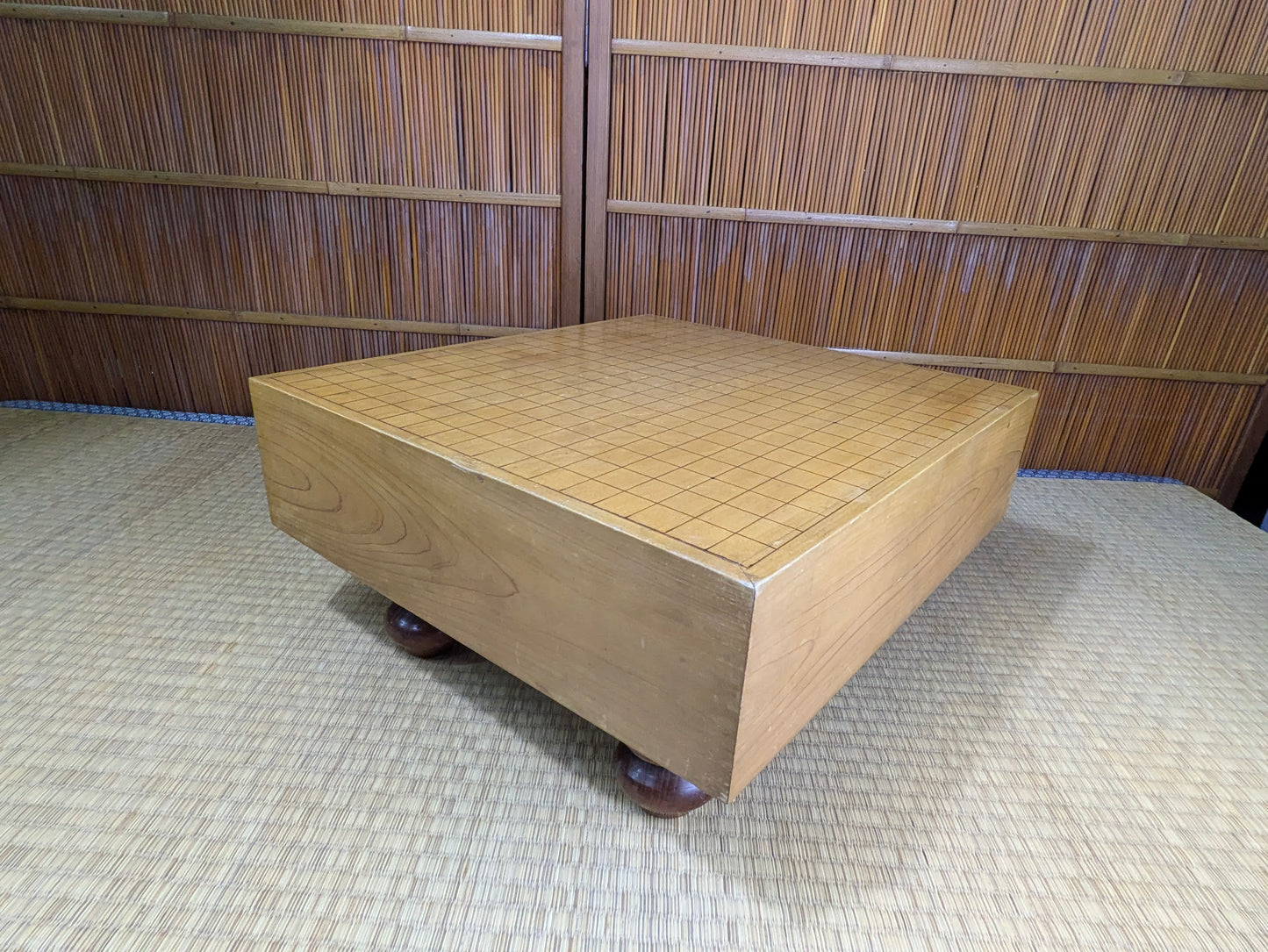 Vintage Japanese Kaya-Clad (11.5cm) Floor Go Board – 4-Sun Class, Late Showa–Early Heisei Era  I9