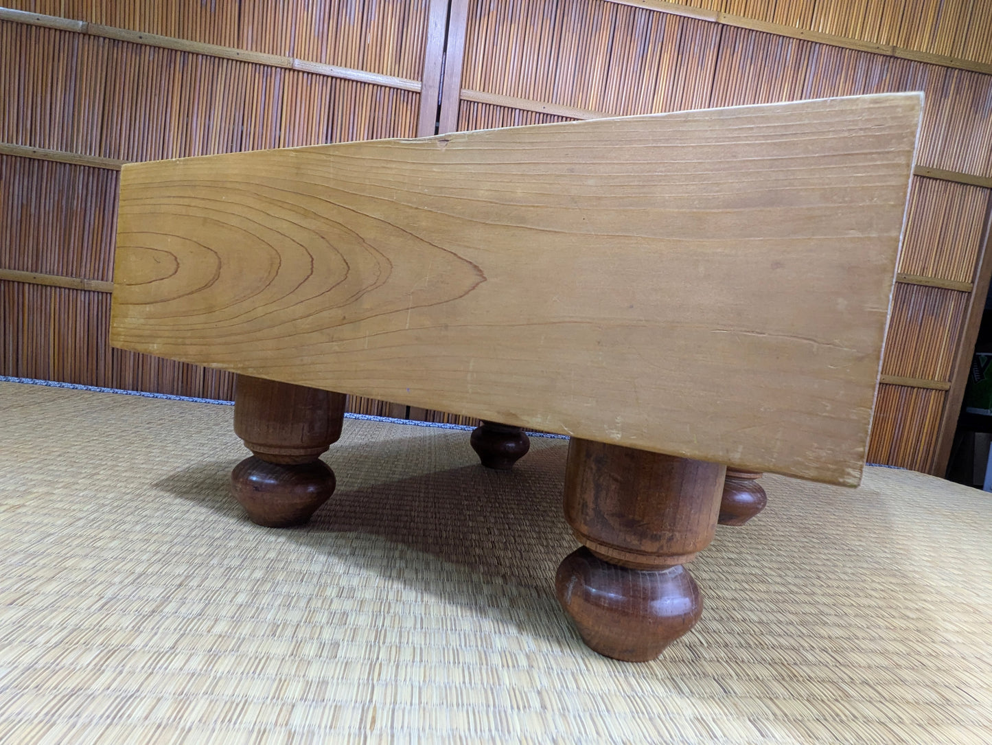 Vintage Japanese Kaya-Clad (11.5cm) Floor Go Board – 4-Sun Class, Late Showa–Early Heisei Era  I9