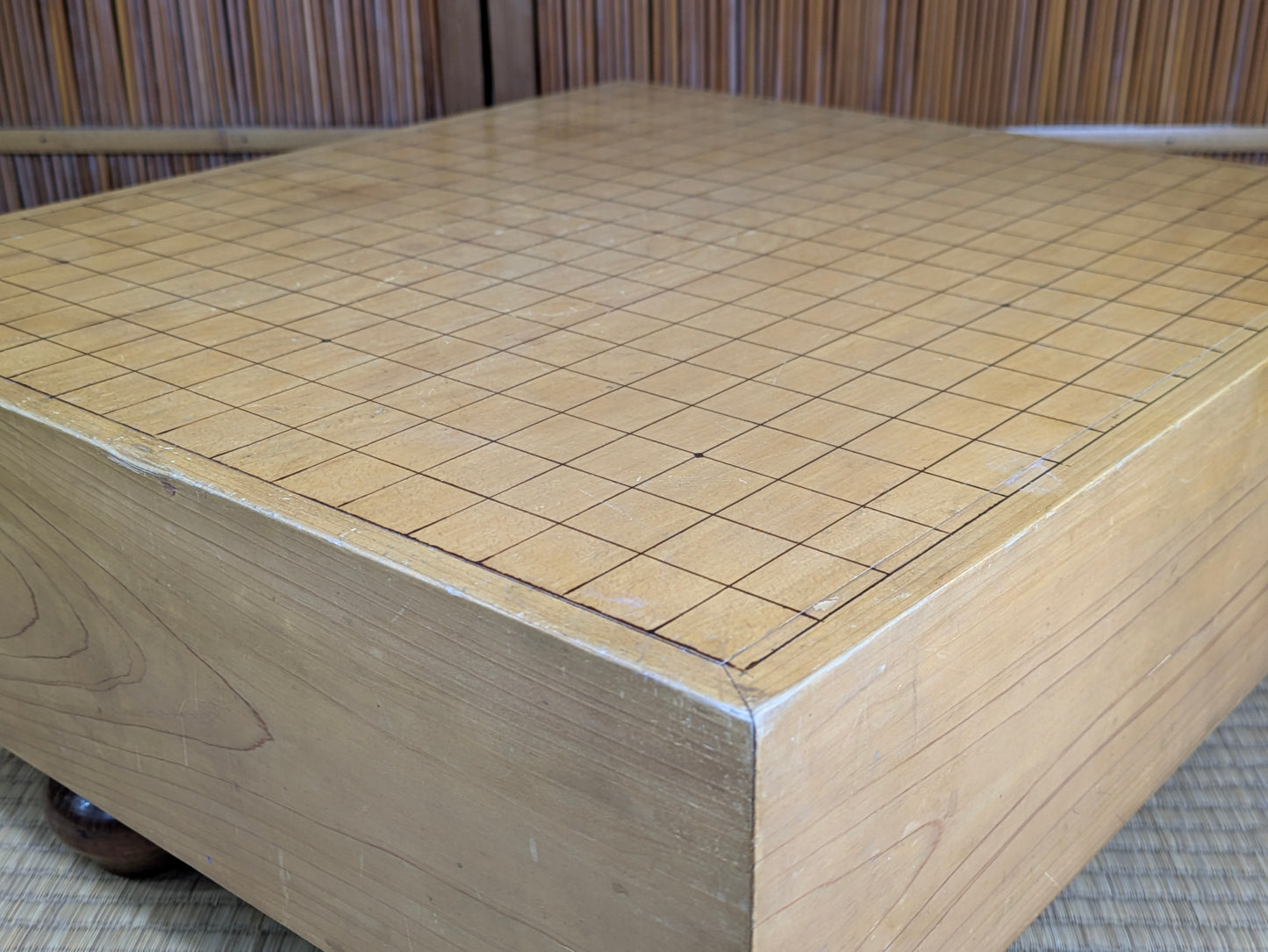 Vintage Japanese Kaya-Clad (11.5cm) Floor Go Board – 4-Sun Class, Late Showa–Early Heisei Era  I9