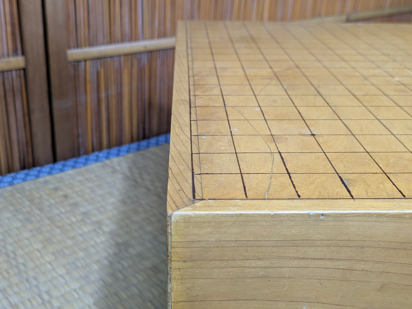 Vintage Japanese Kaya-Clad (11.5cm) Floor Go Board – 4-Sun Class, Late Showa–Early Heisei Era  I9