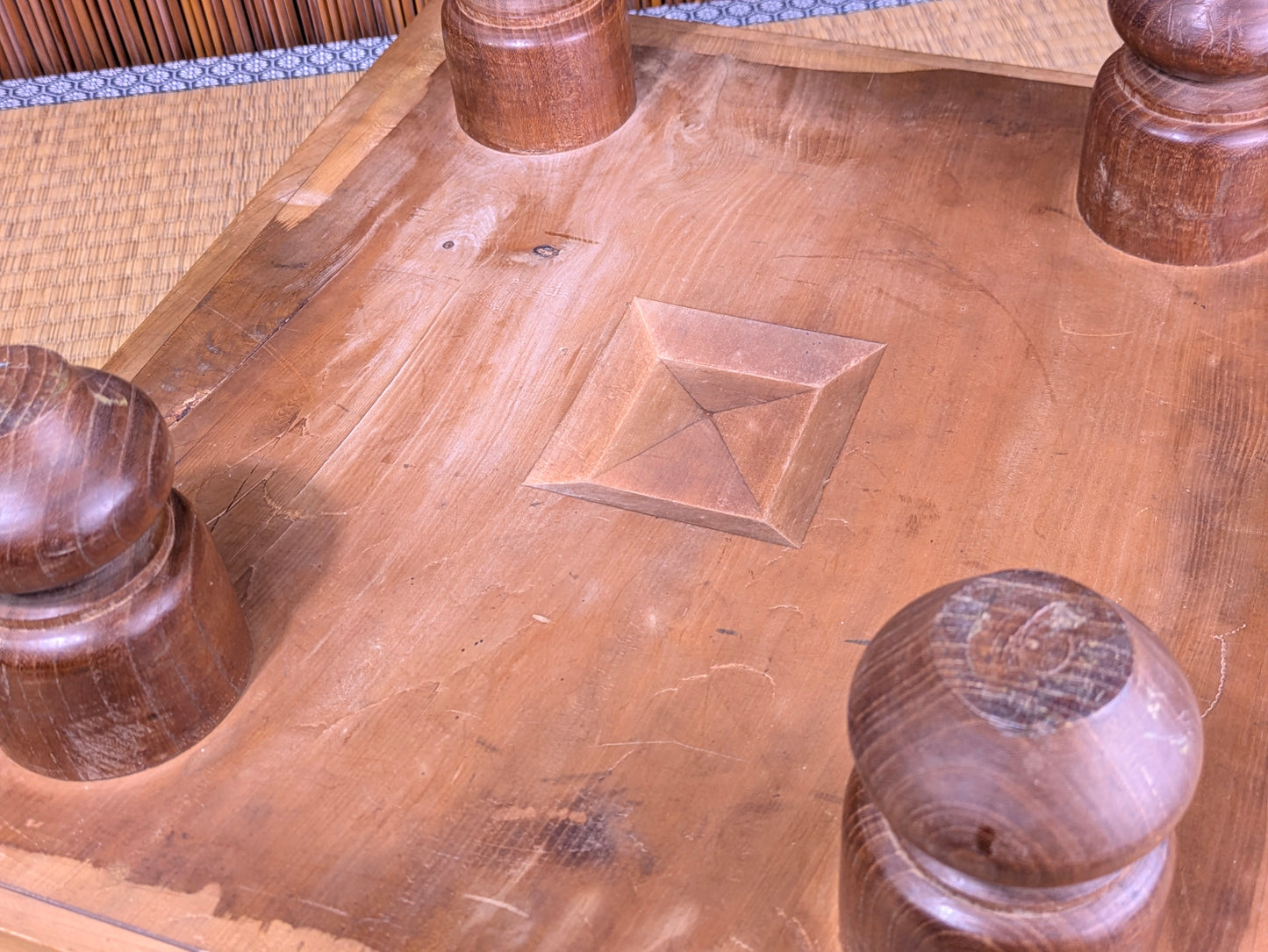 Vintage Japanese Kaya-Clad (11.5cm) Floor Go Board – 4-Sun Class, Late Showa–Early Heisei Era  I9