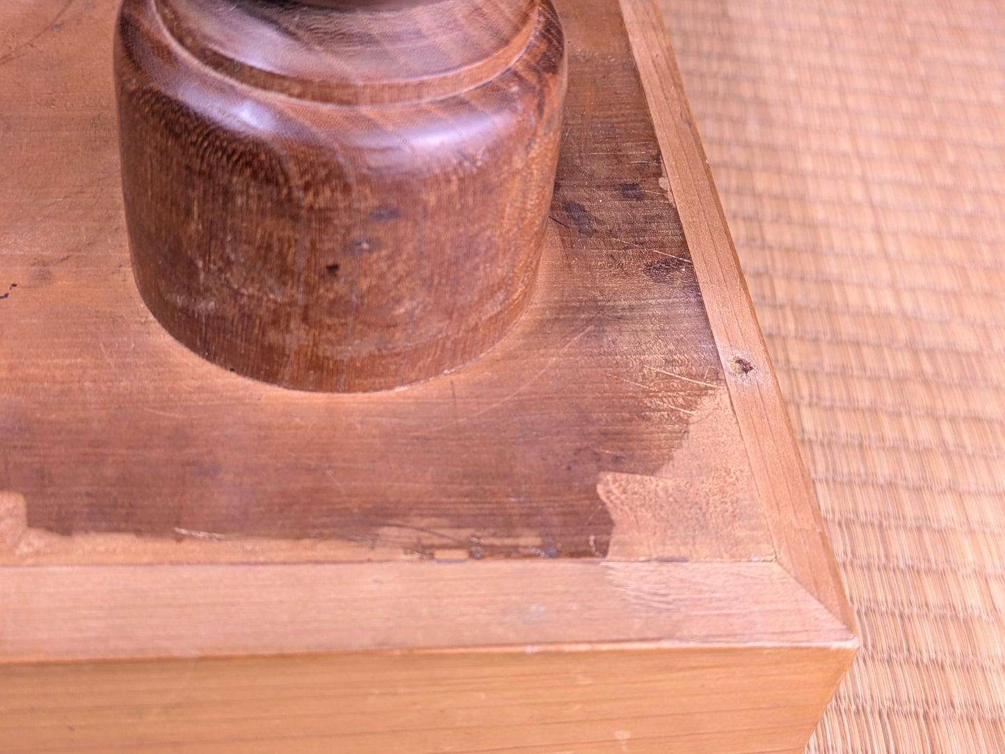 Vintage Japanese Kaya-Clad (11.5cm) Floor Go Board – 4-Sun Class, Late Showa–Early Heisei Era  I9