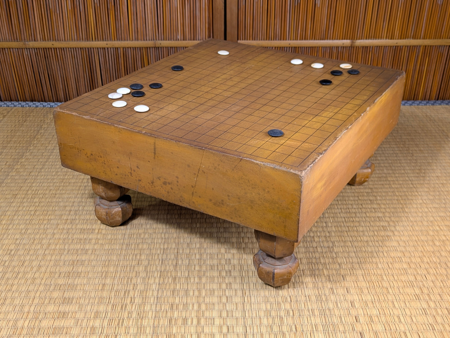 Vintage Japanese Goban 4" (10cm) Thick  Go Game Board Floor Board Award Presentation 1967 Katsura Wood G7