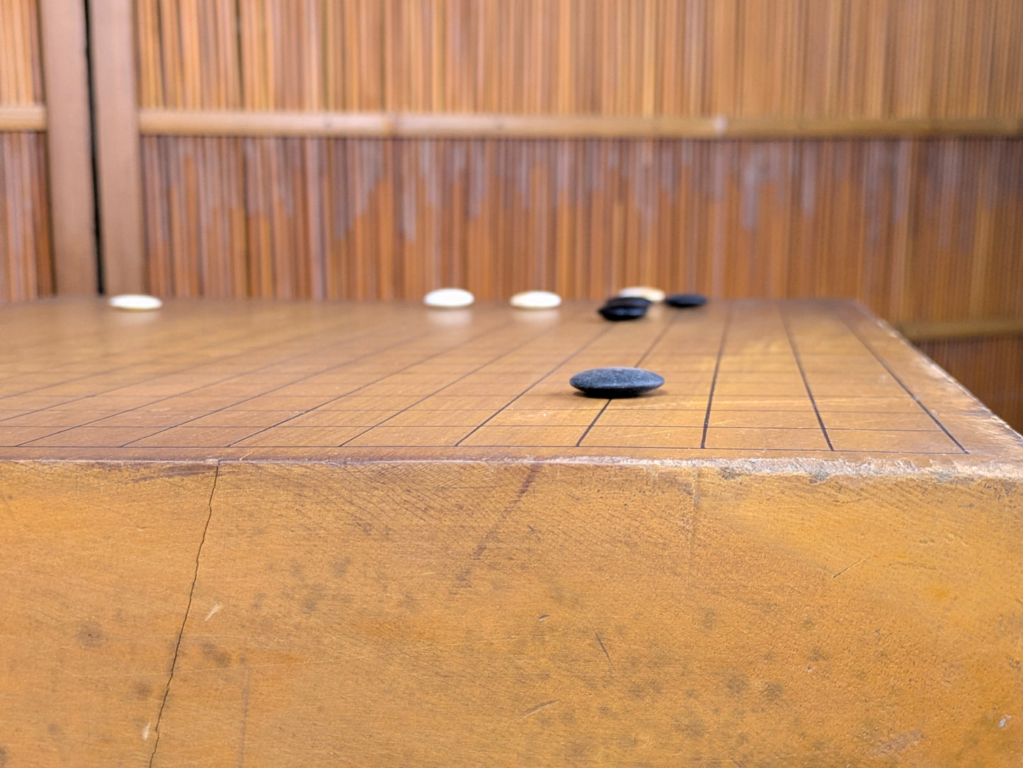 Vintage Japanese Goban 4" (10cm) Thick  Go Game Board Floor Board Award Presentation 1967 Katsura Wood G7