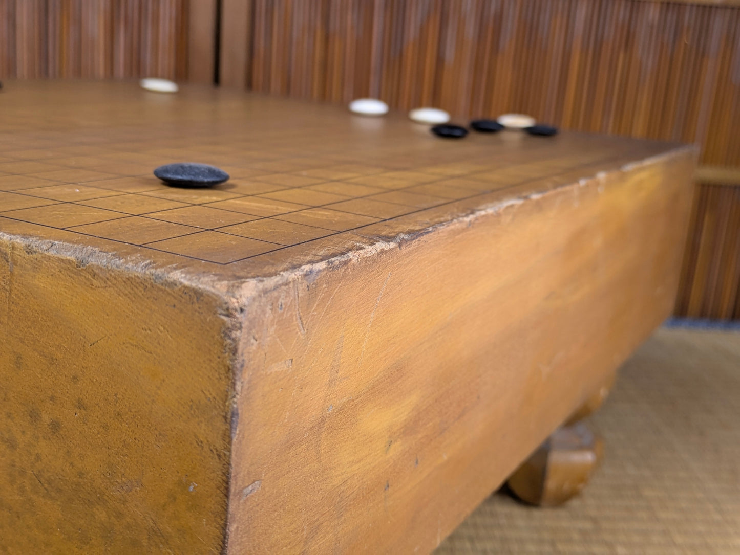 Vintage Japanese Goban 4" (10cm) Thick  Go Game Board Floor Board Award Presentation 1967 Katsura Wood G7