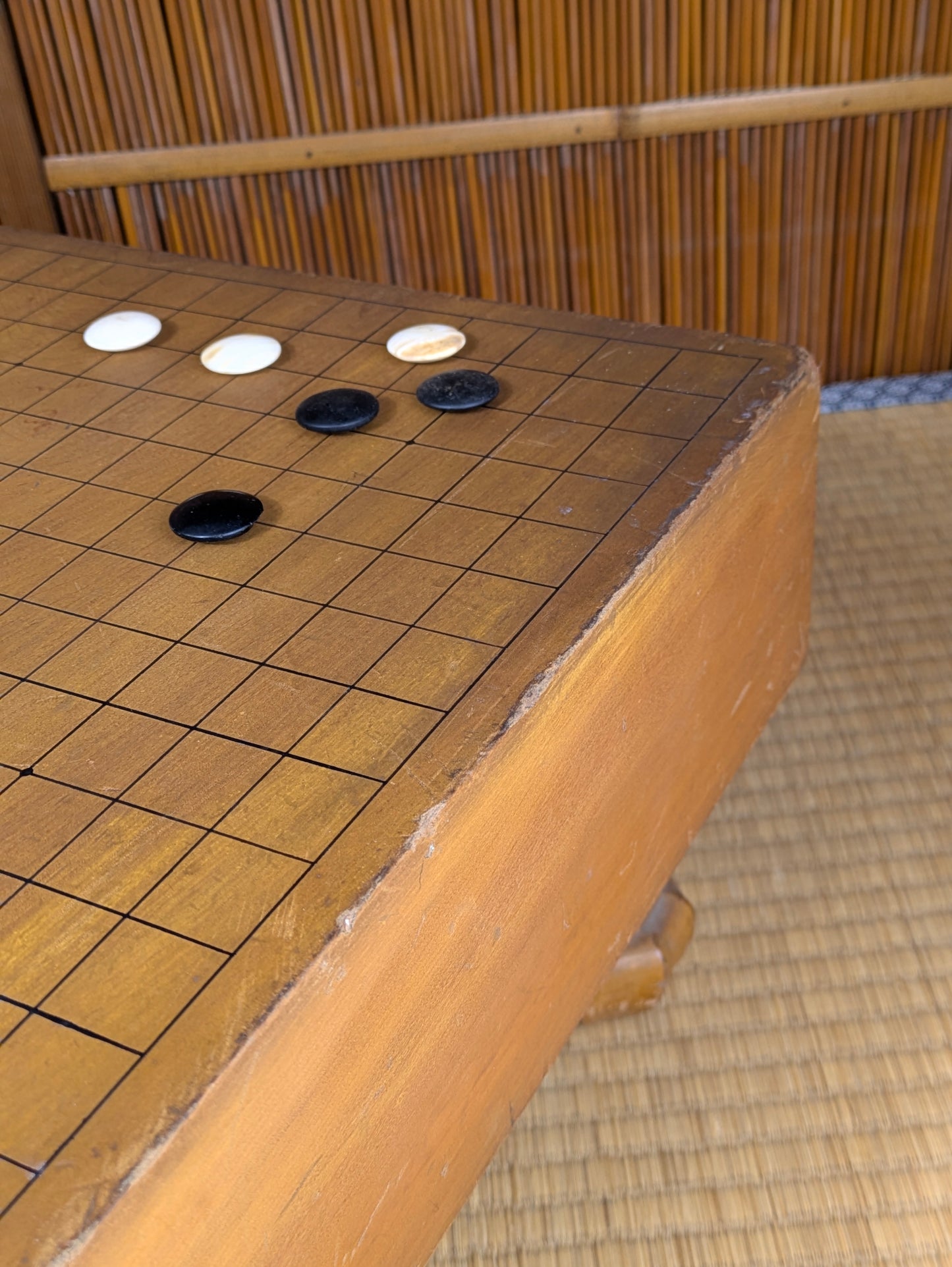 Vintage Japanese Goban 4" (10cm) Thick  Go Game Board Floor Board Award Presentation 1967 Katsura Wood G7